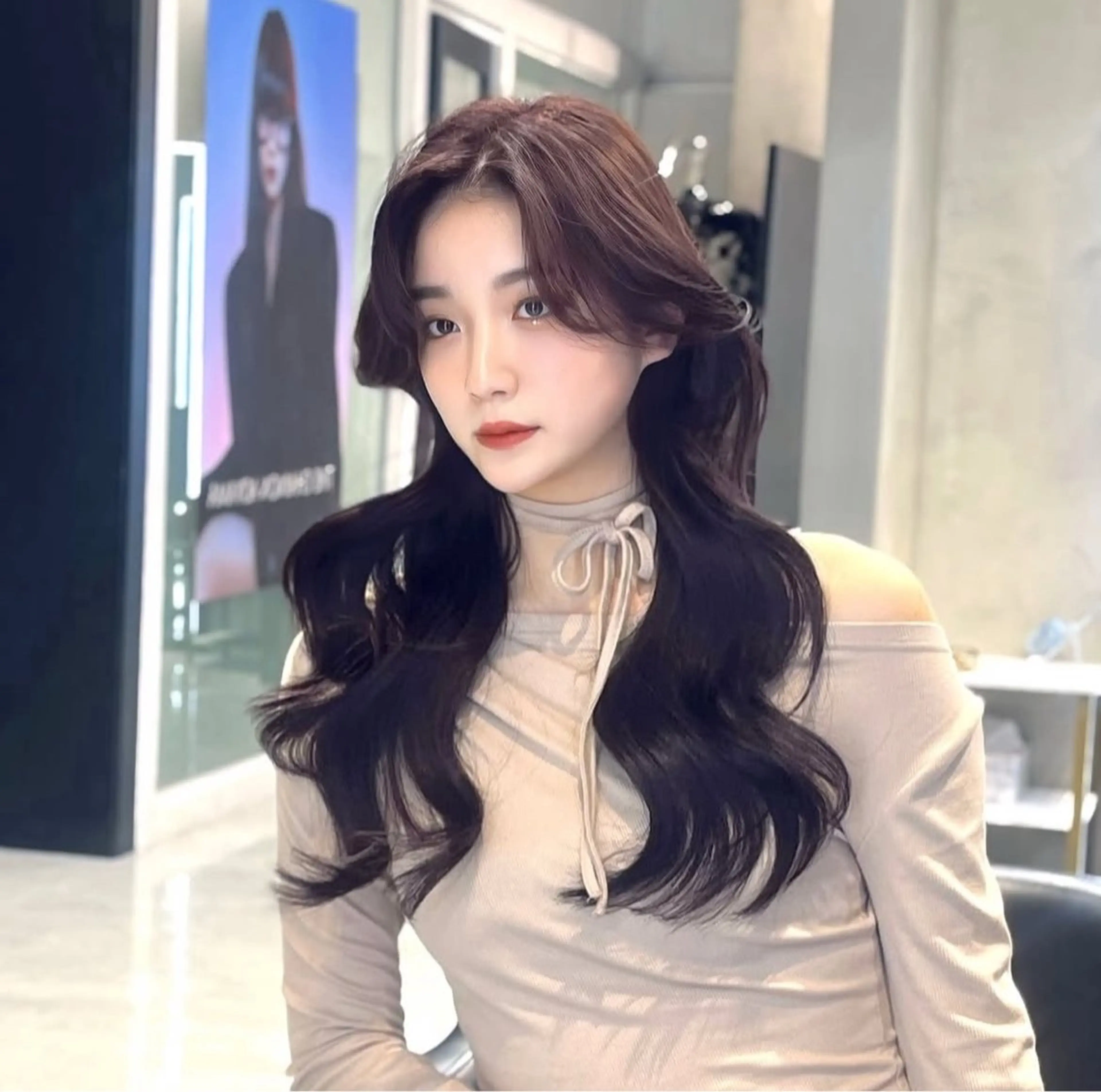 ロング カット ヘアカラー トリートメント 海野翔吾🇨🇳 ワンホンレイヤーのヘアスタイル