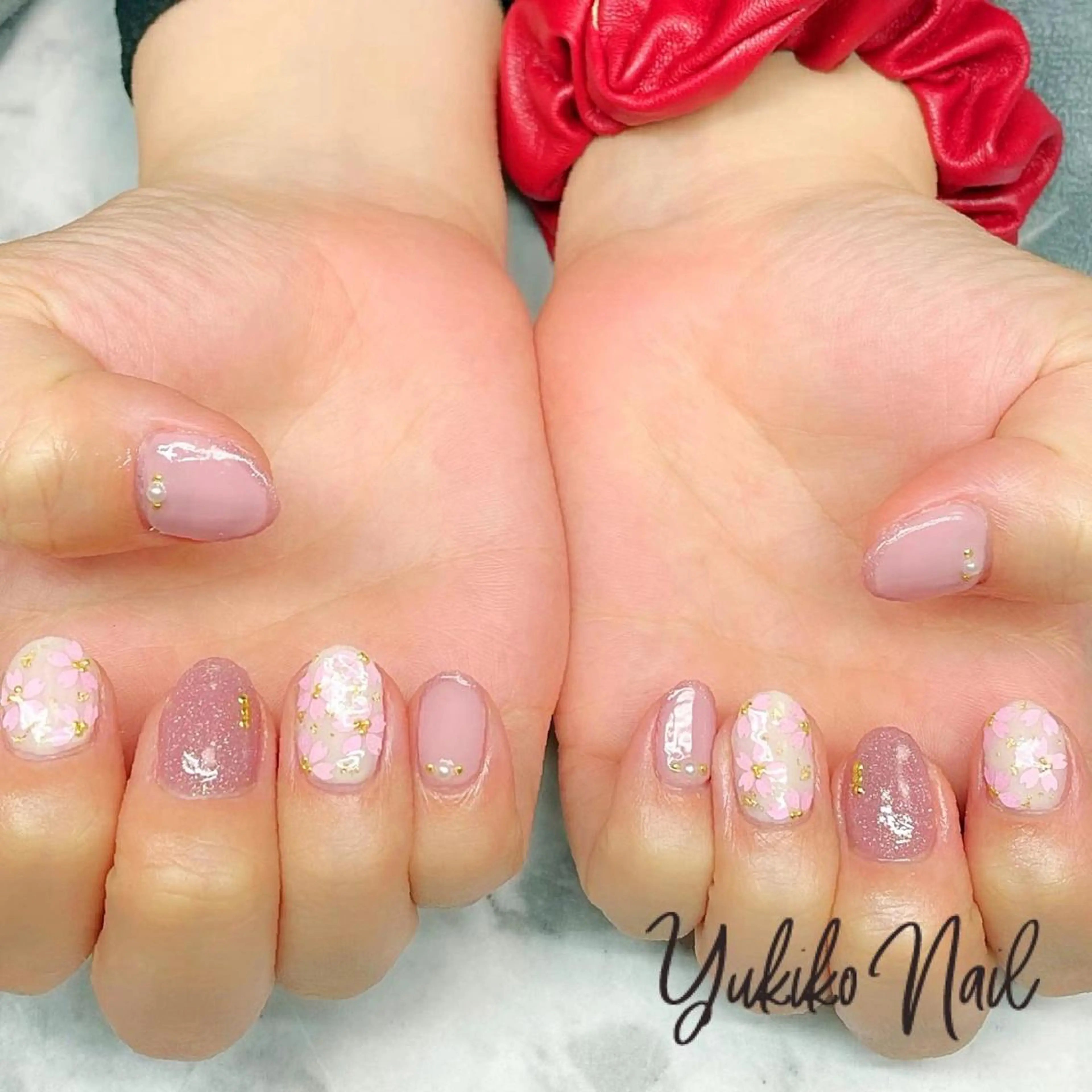 ネイル 桜ネイル ハンドネイル ユキコ ネイルのネイルデザイン