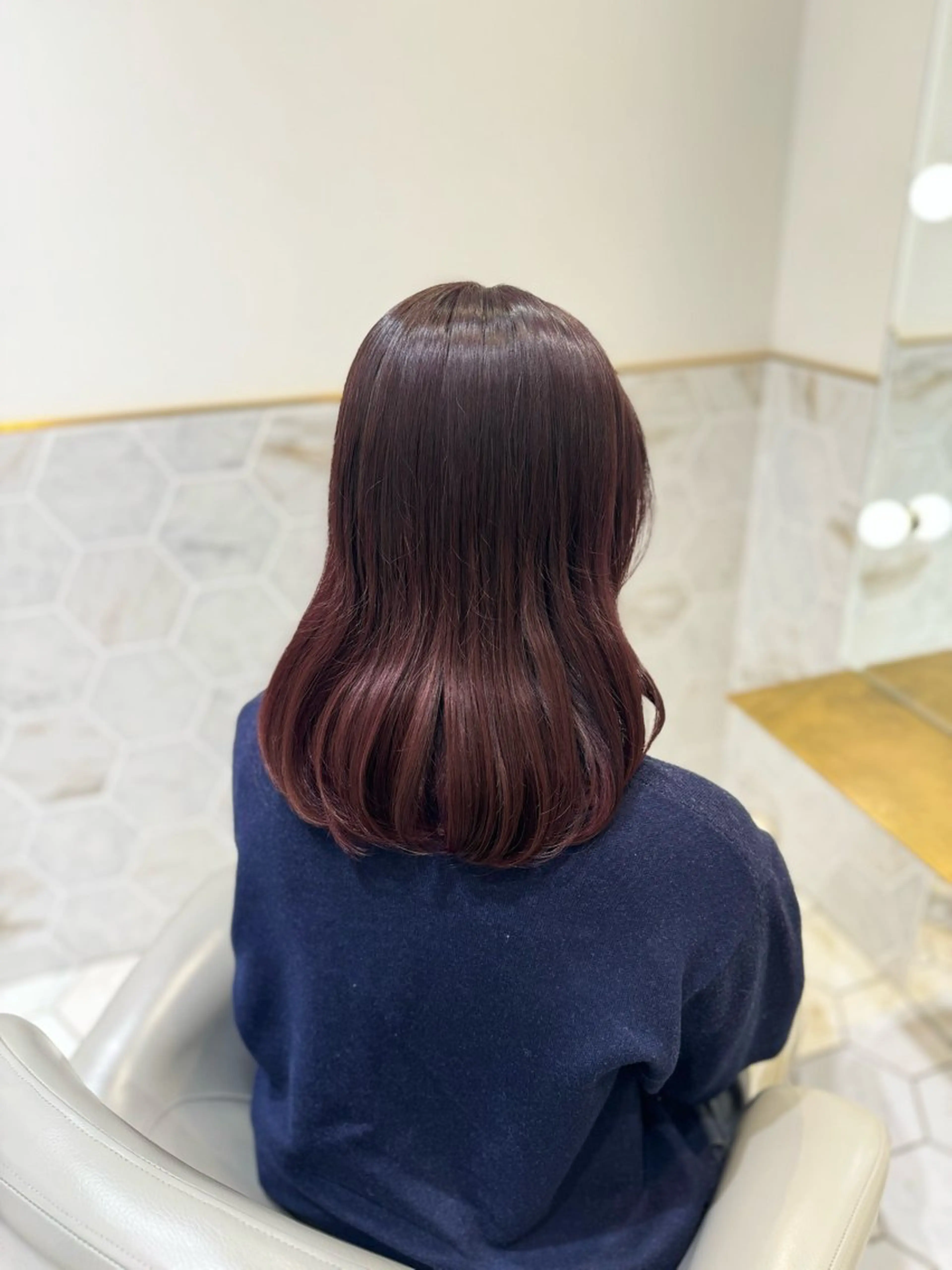 ミディアム カラー ヘアカラー costes 今井芽依のヘアスタイル