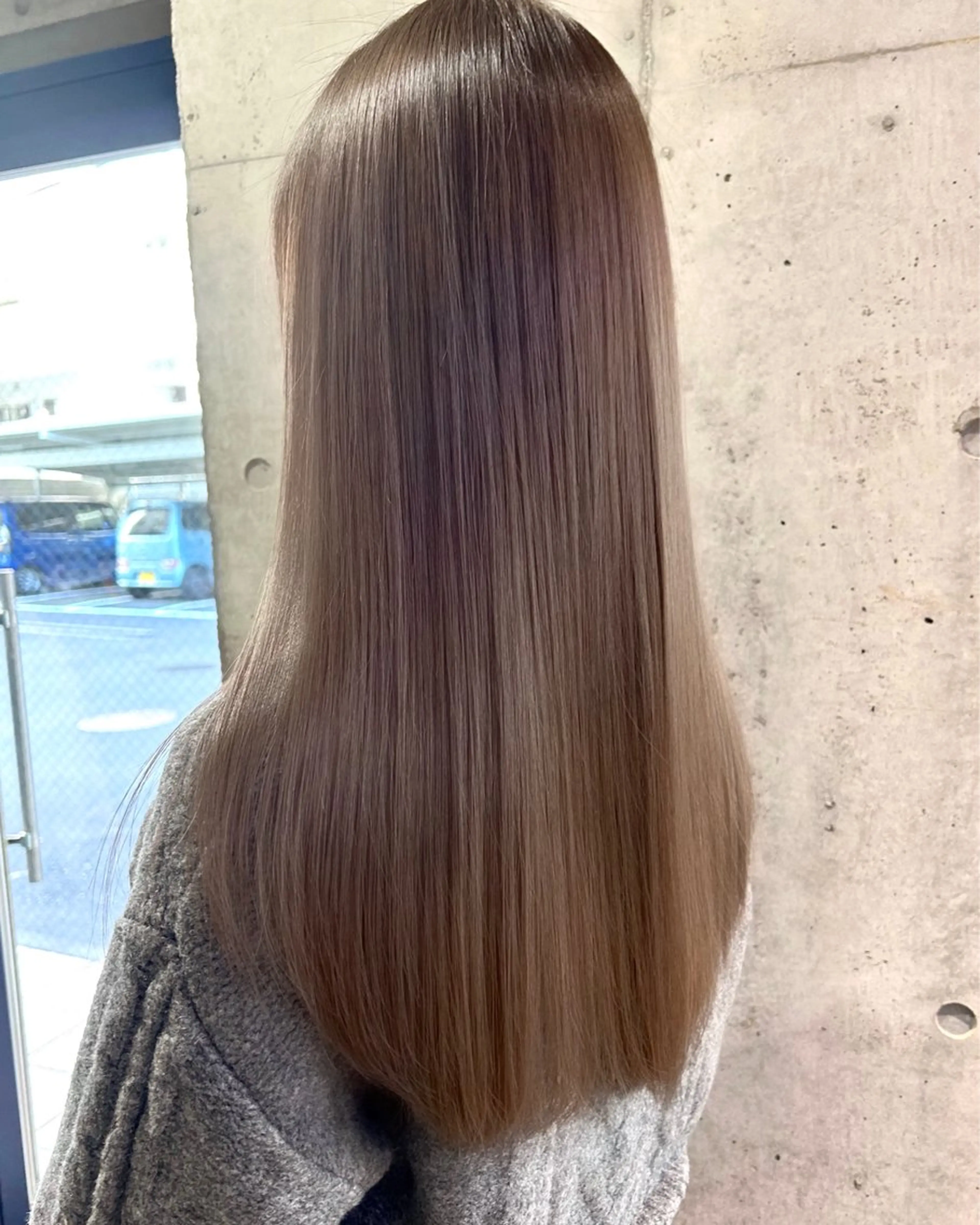 ロング カラー グレージュ 髪質改善 RONU所属・鎌倉駅/髪質改善 ケラチン/RONUのヘアスタイル