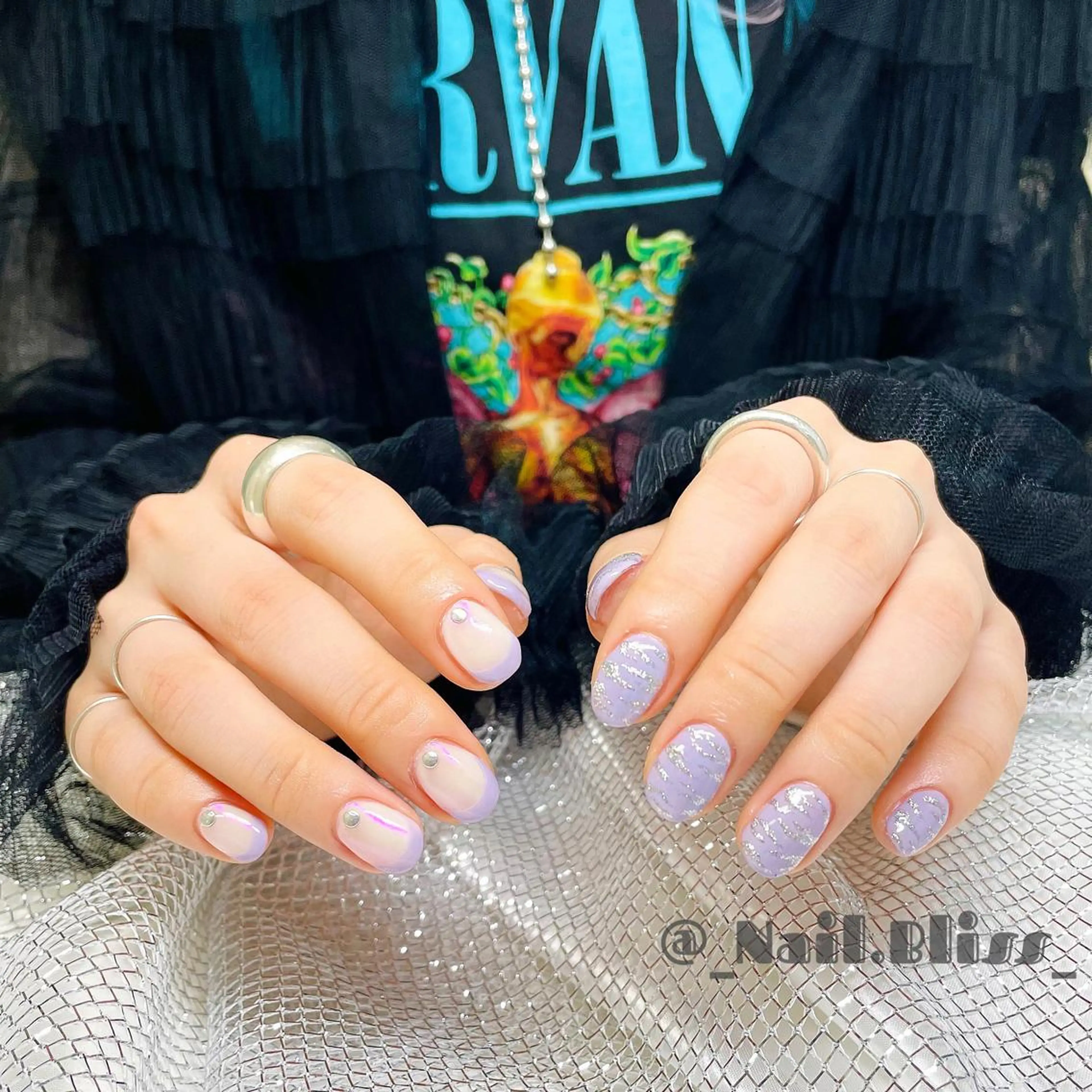 ネイル アニマル柄 フレンチネイル ハンドネイル NAIL BLISSのネイルデザイン