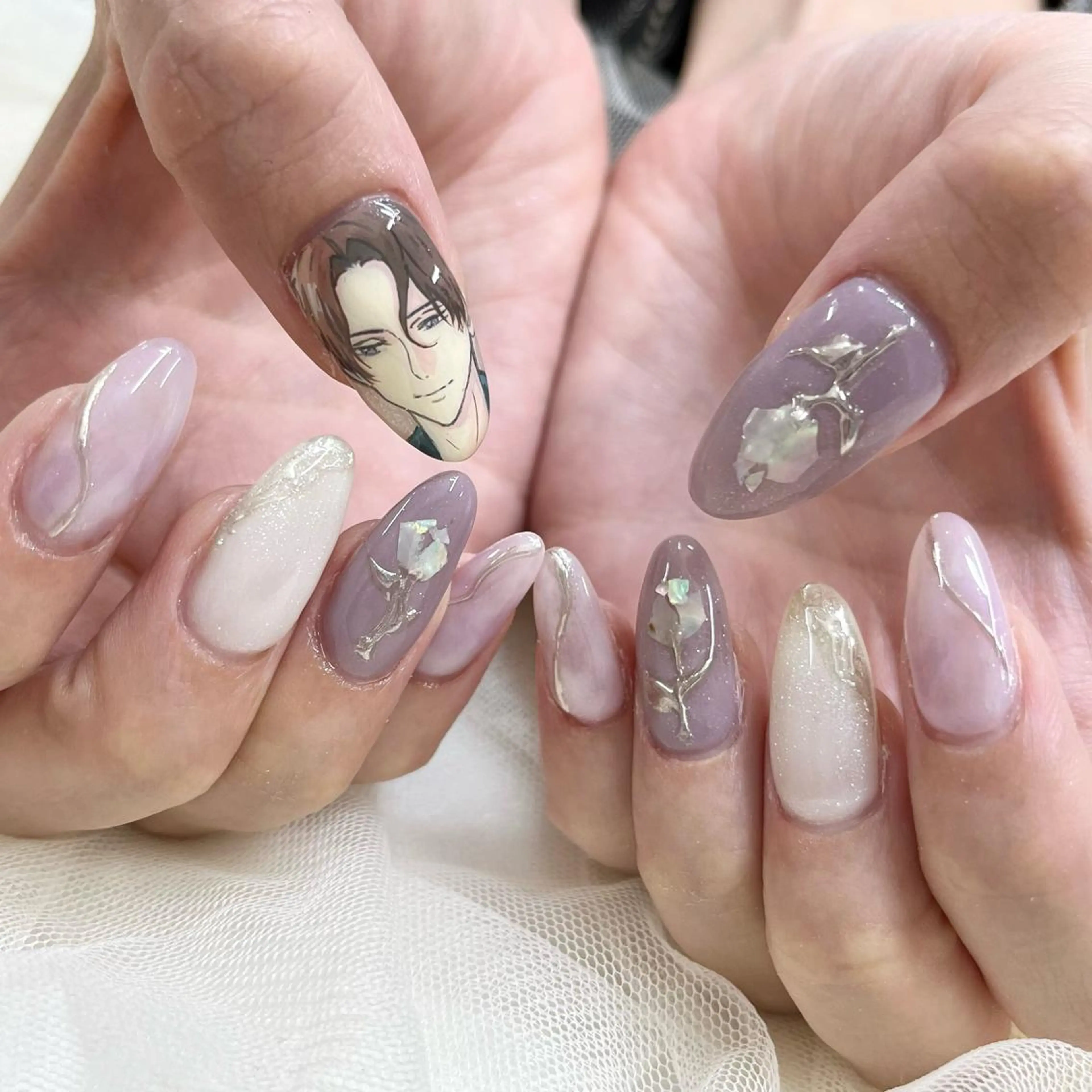 セミロング ハンドネイル 池袋痛ネイル Nok. 渡辺のネイルデザイン