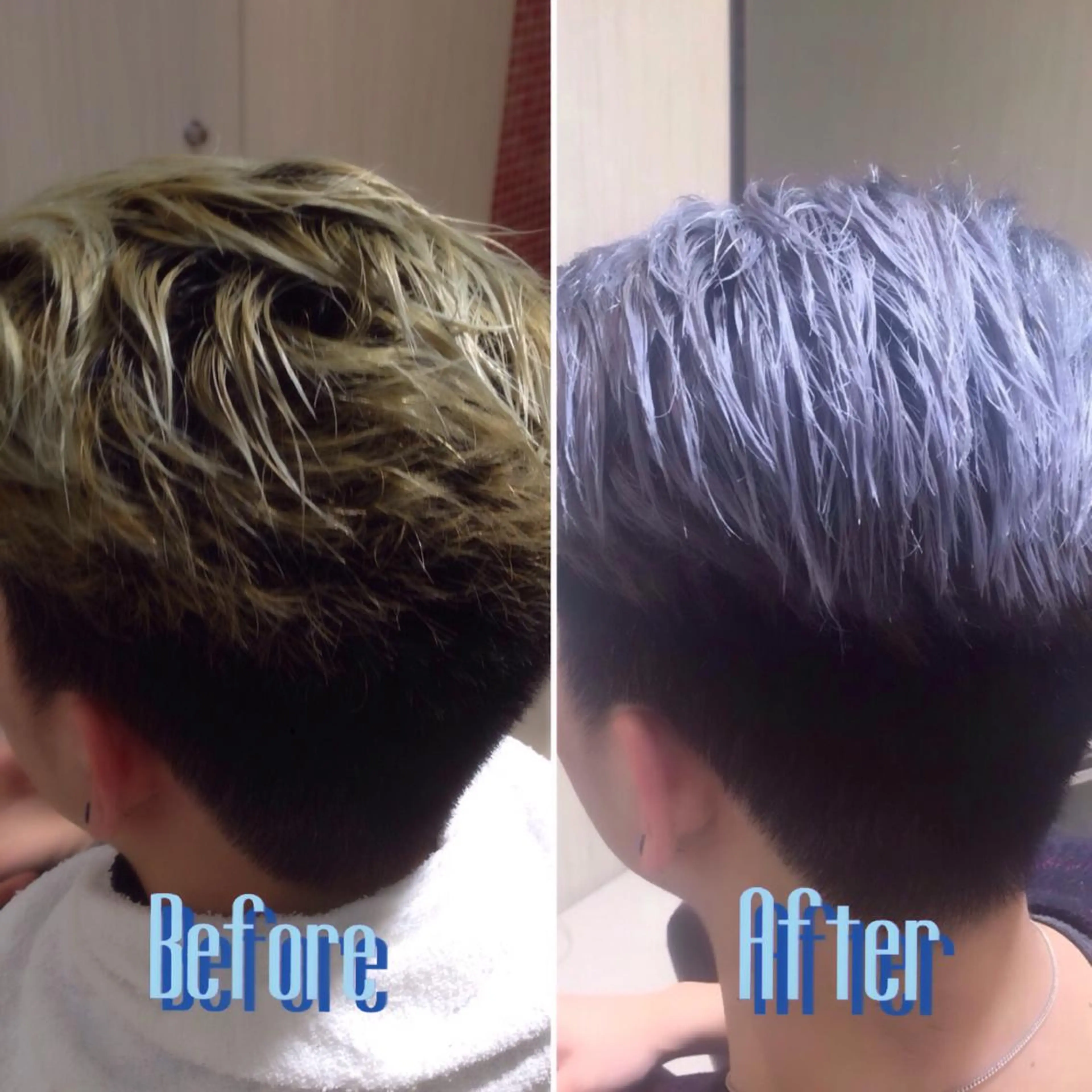 ショート カラー メンズ シルバー ✨艶髪✨透明感✨ 山内大樹のヘアスタイル