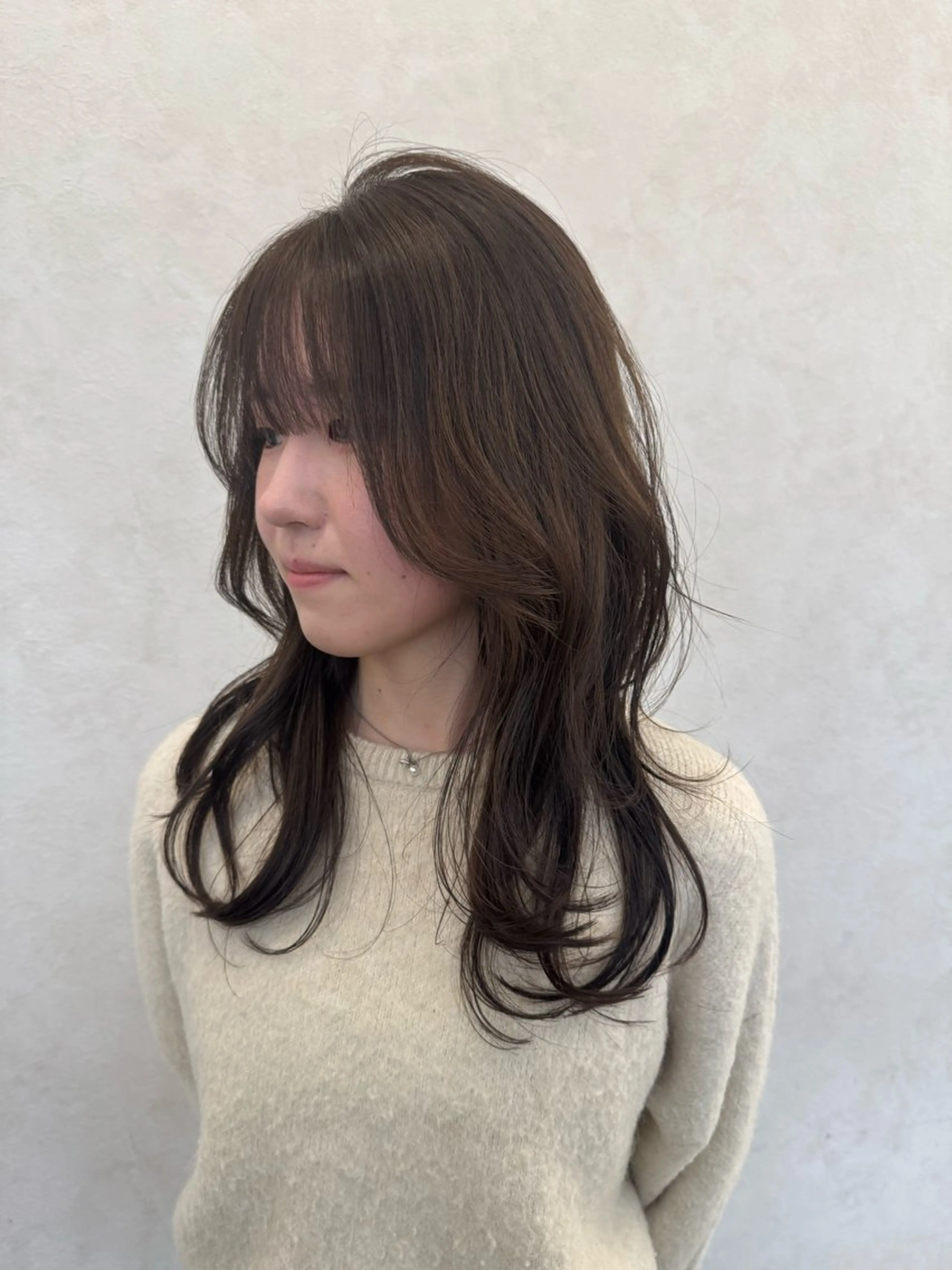 セミロング カラー カット ヘアカラー トリートメント SOYON守口ジャガータウン店【ソヨン】所属・AKI 🐉のヘアスタイル