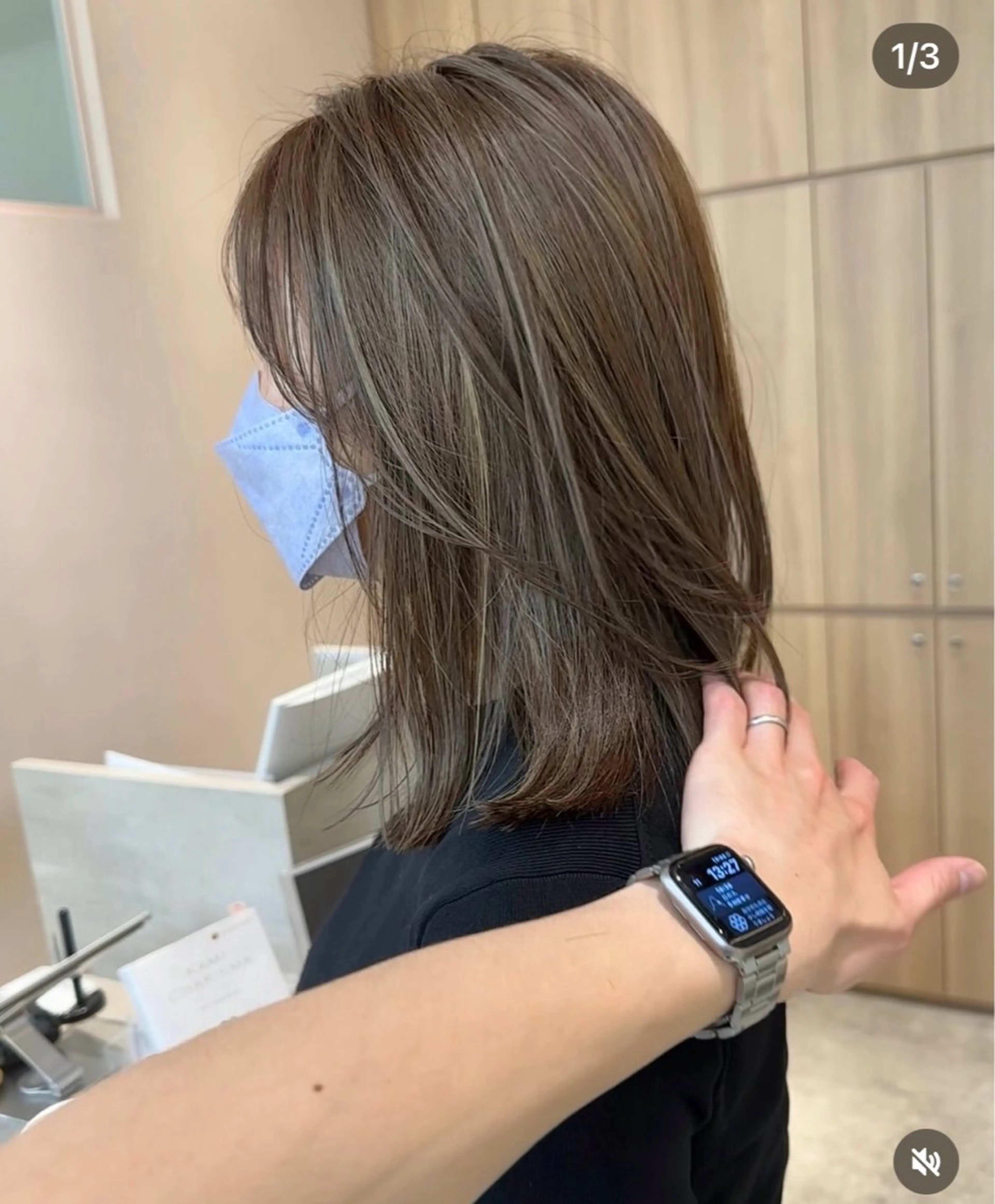 ミディアム ハイライト Ways TOKYOのヘアスタイル