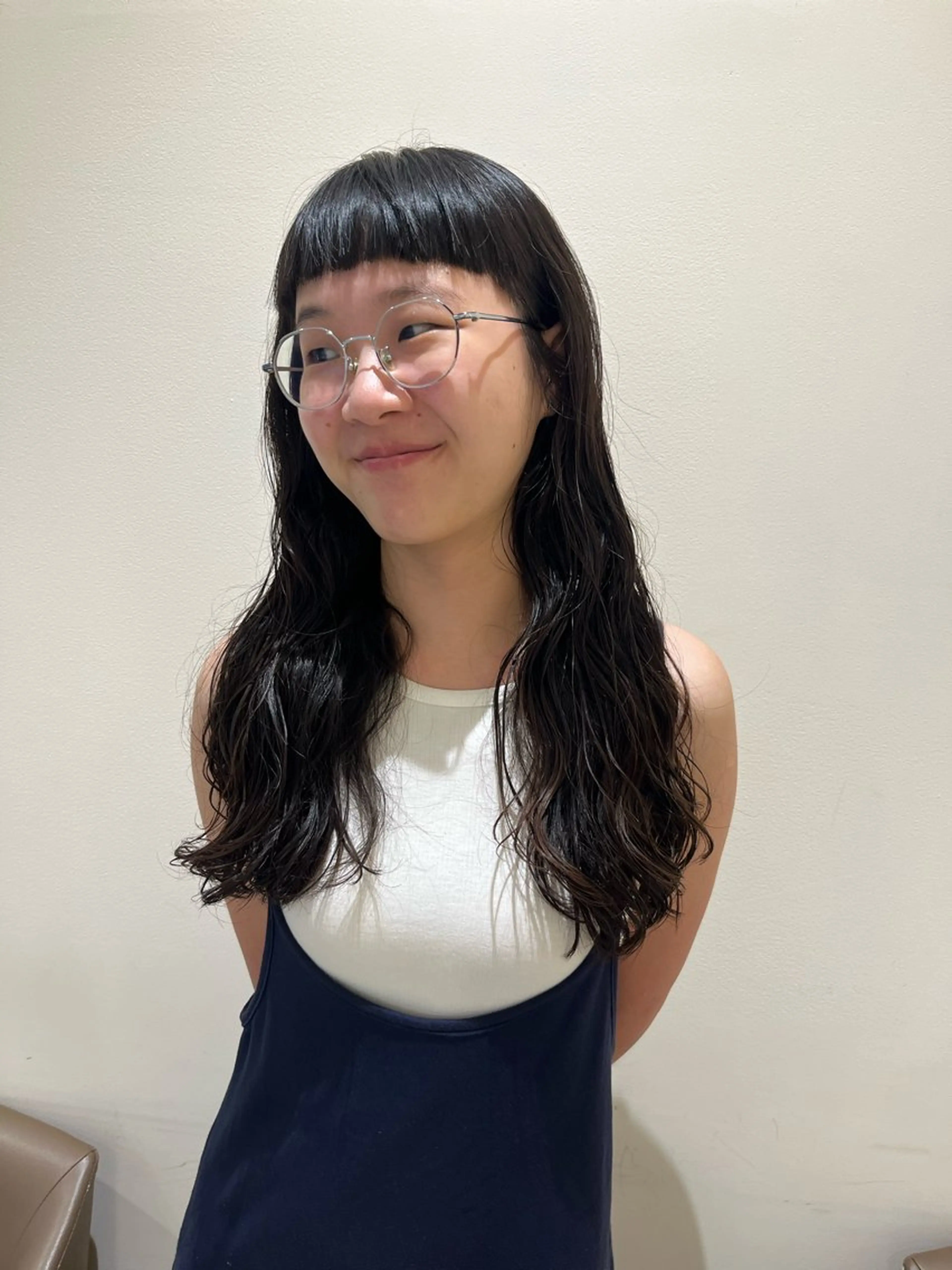 【💎ミニモ学割U24💎】【ウェット質感仕上げ✨】カット＋ナチュラルパーマ＋オージュア1stトリートメント＊の写真