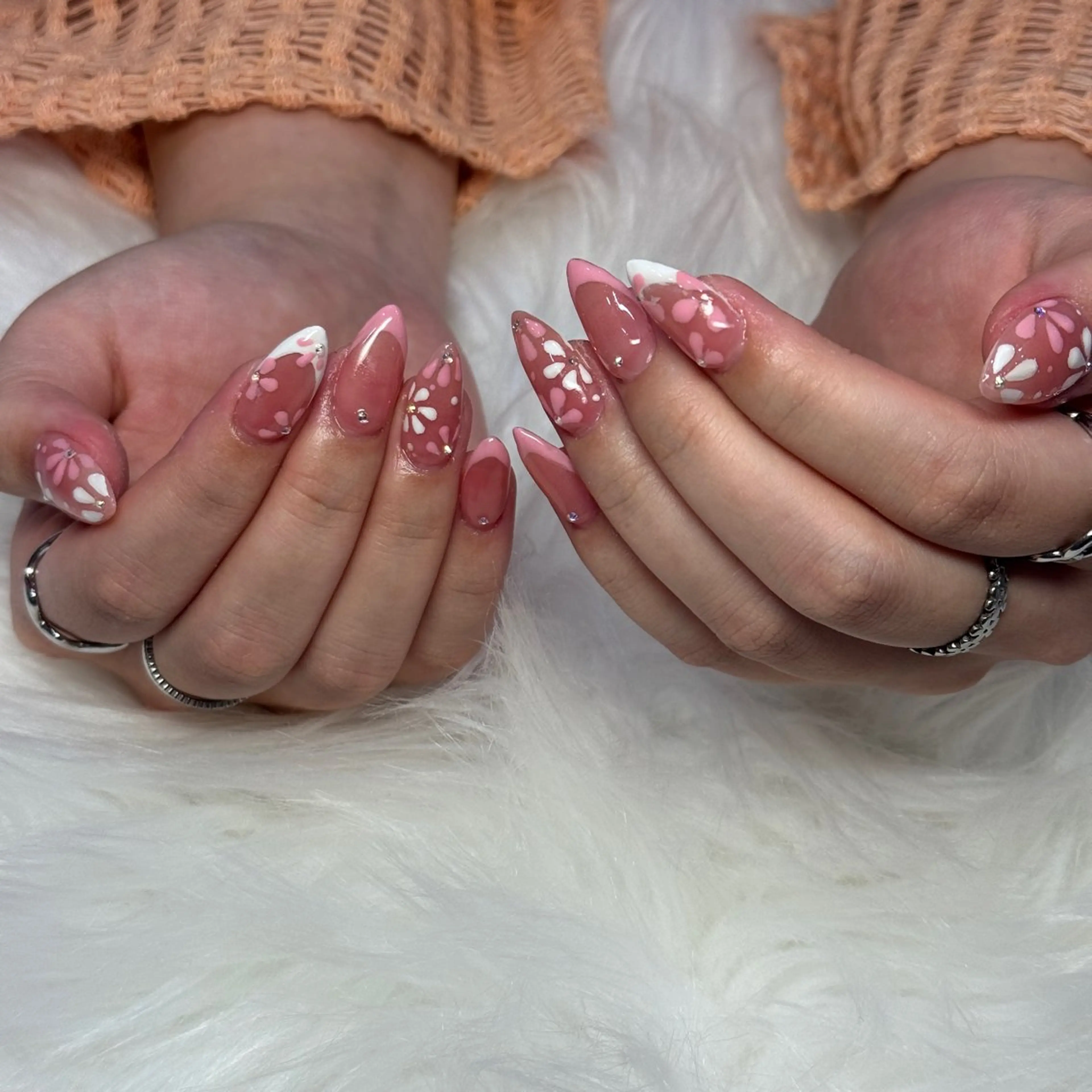 ネイル hami🎀うかん 🎀チップ長さ出しのネイルデザイン