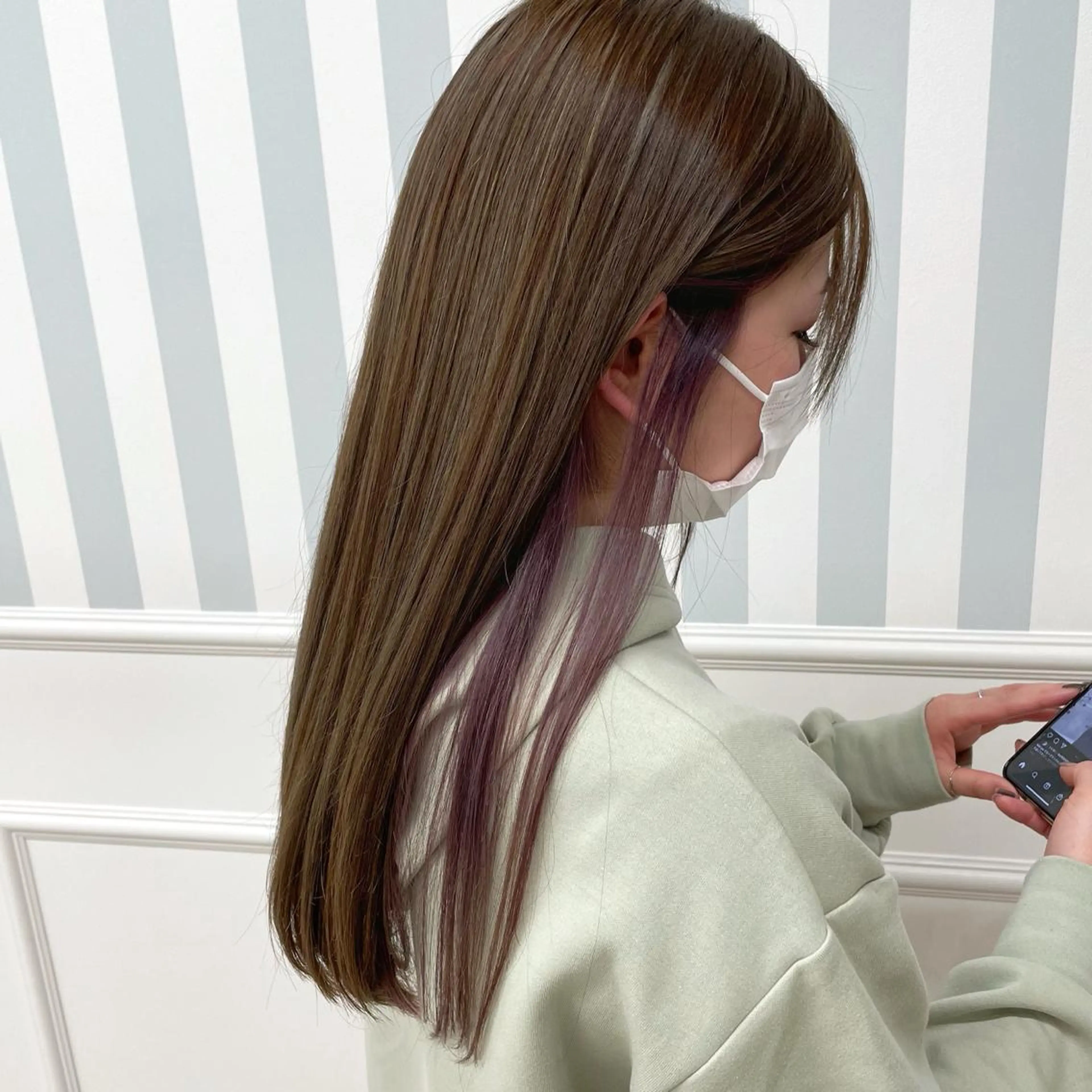 カット＋インナーカラー＋イルミナカラー 150minの写真