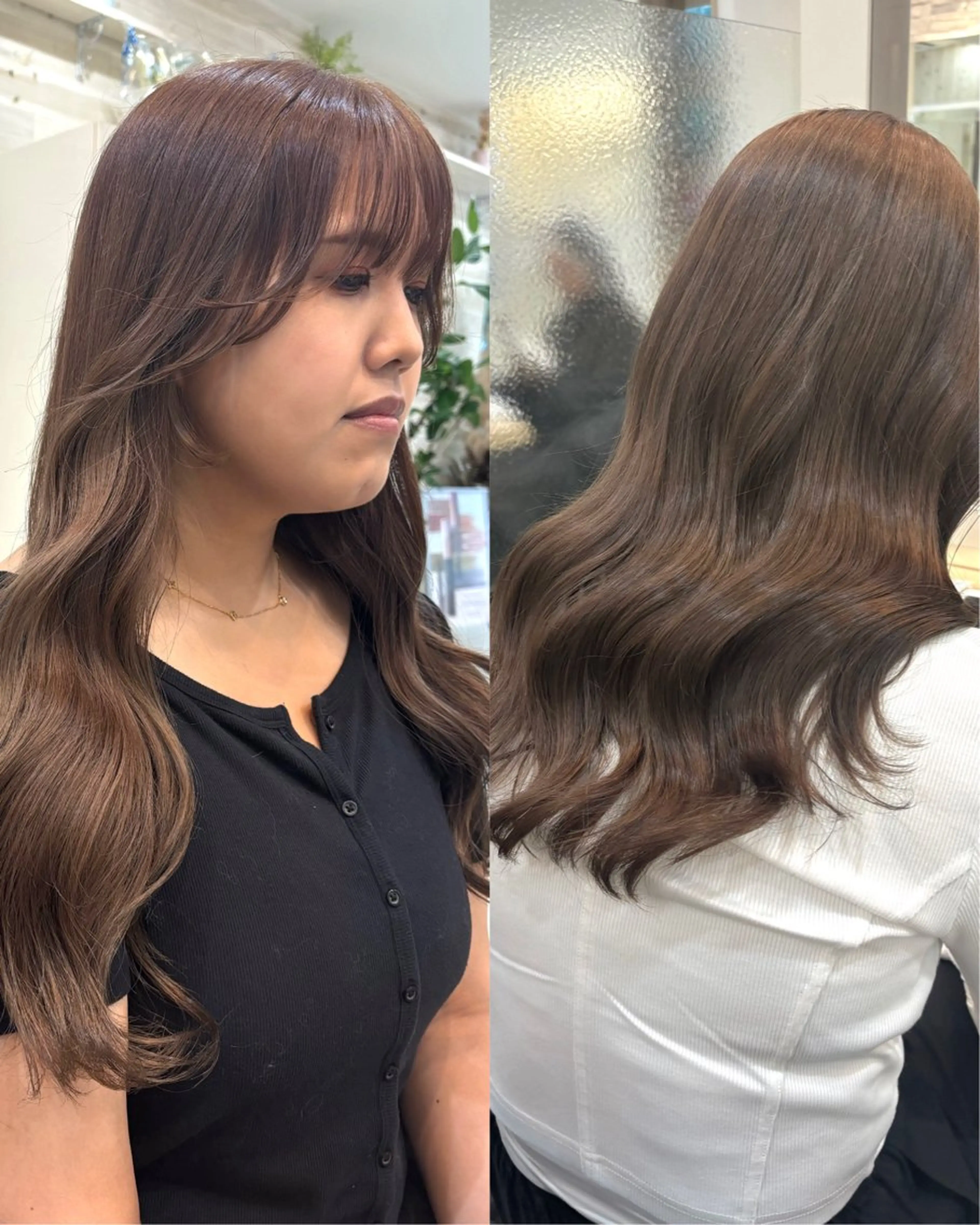 ブリーチなしダブルカラー＋髪質改善Aujua2ステップトリートメント🩵の写真