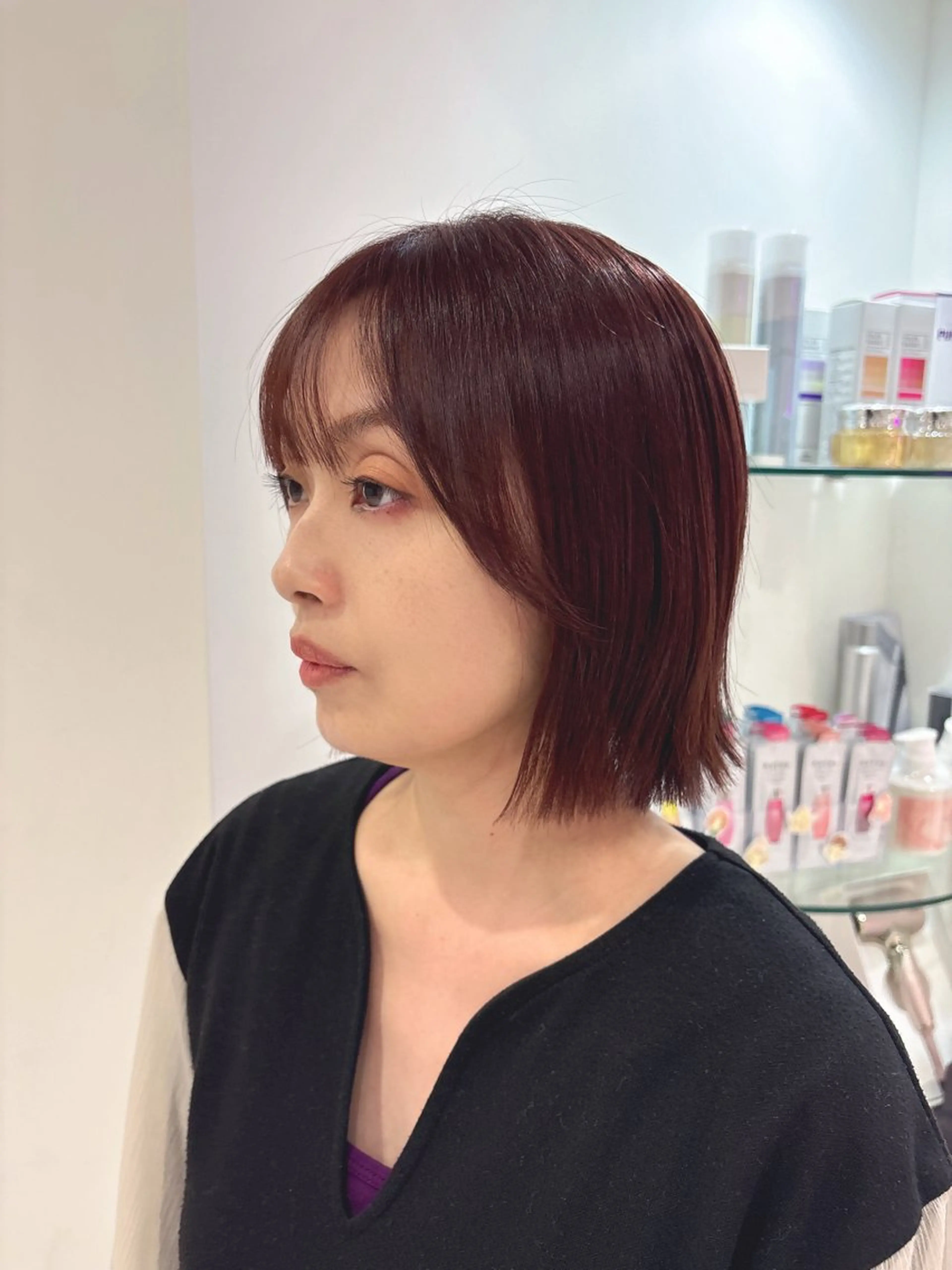 カラー ブラウンカラー ピンクカラー カット ヘアカラー MONA HARUNA💫のヘアスタイル
