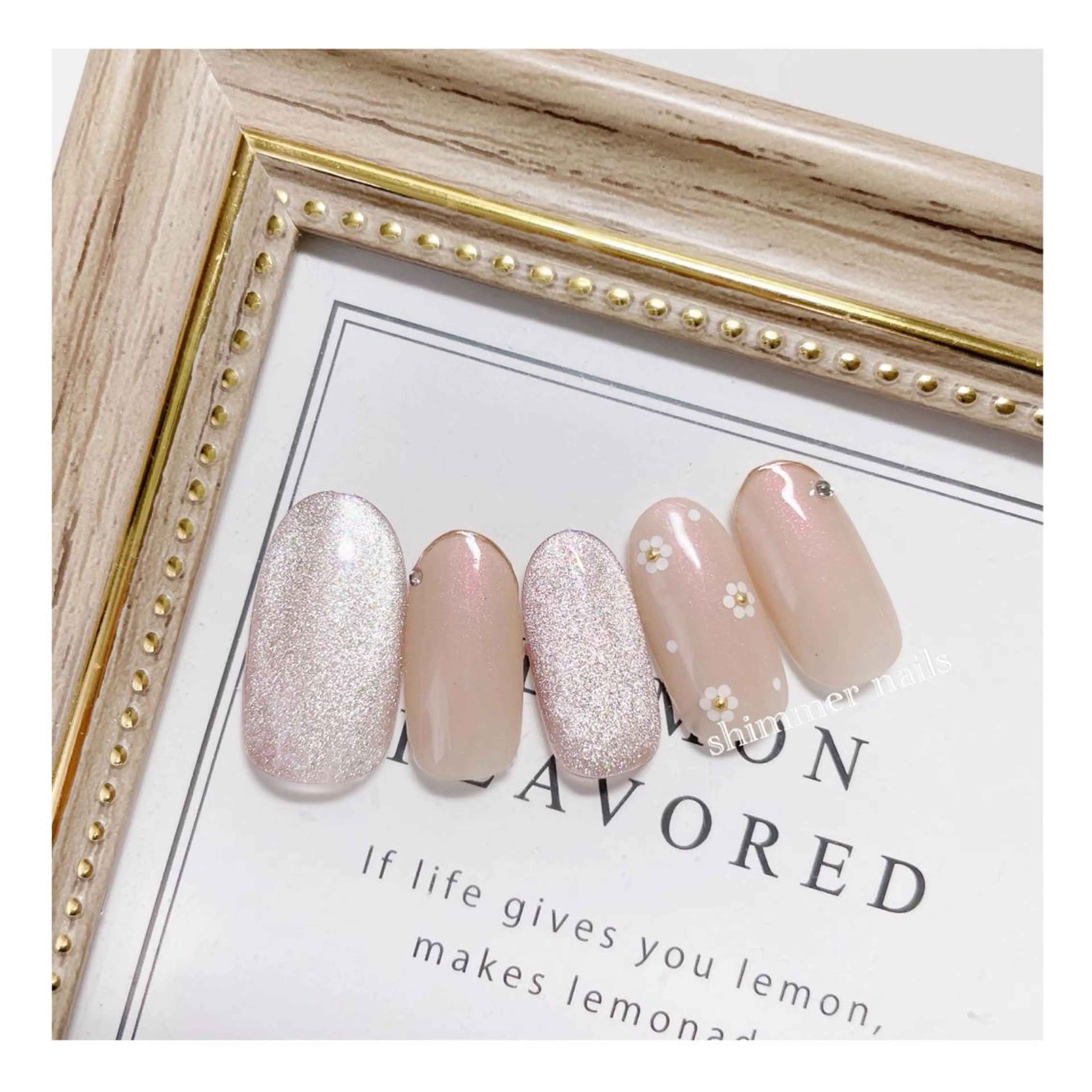 ネイル フラワーネイル マグネットネイル shimmer nailsのネイルデザイン