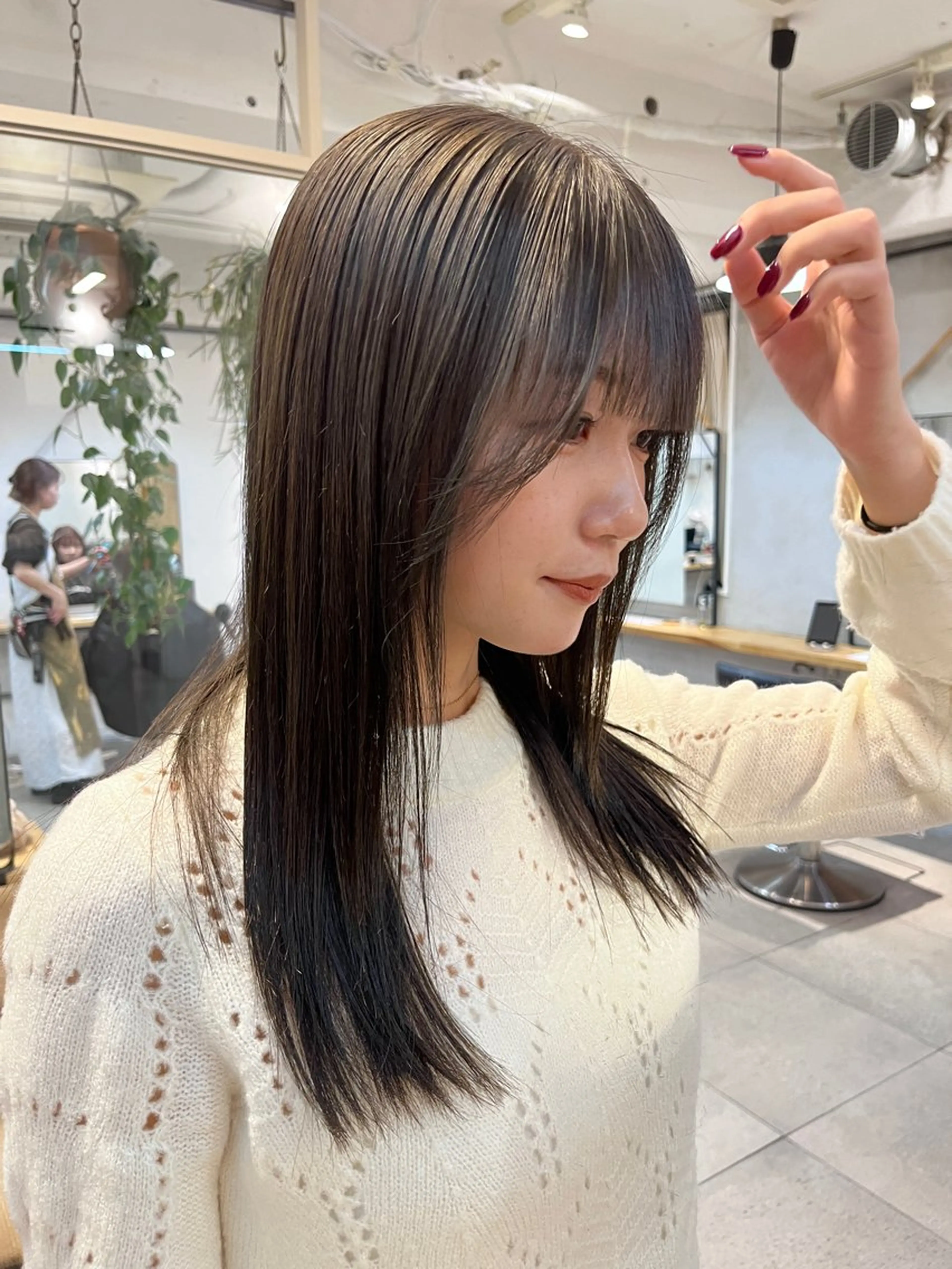 ミディアム カラー カット ヘアカラー トリートメント ナチュラルなヘア /ヨシダトモキのヘアスタイル