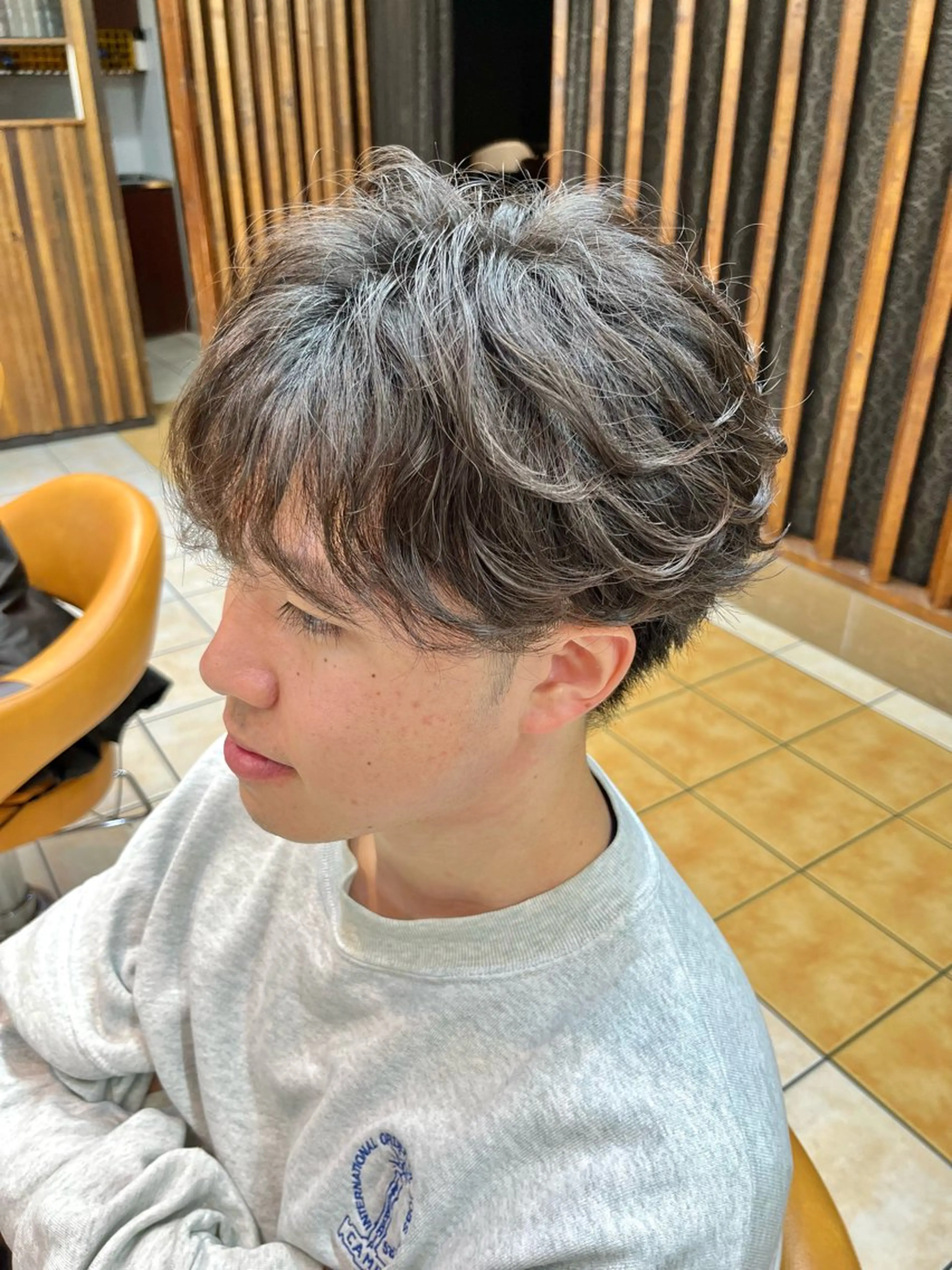 ショート パーマ メンズ フェザーパーマ マッシュ メンズパーマ シースルーマッシュ カット パーマ メンズ特化/パーマ/ 髪質改善　高野奨馬のヘアスタイル