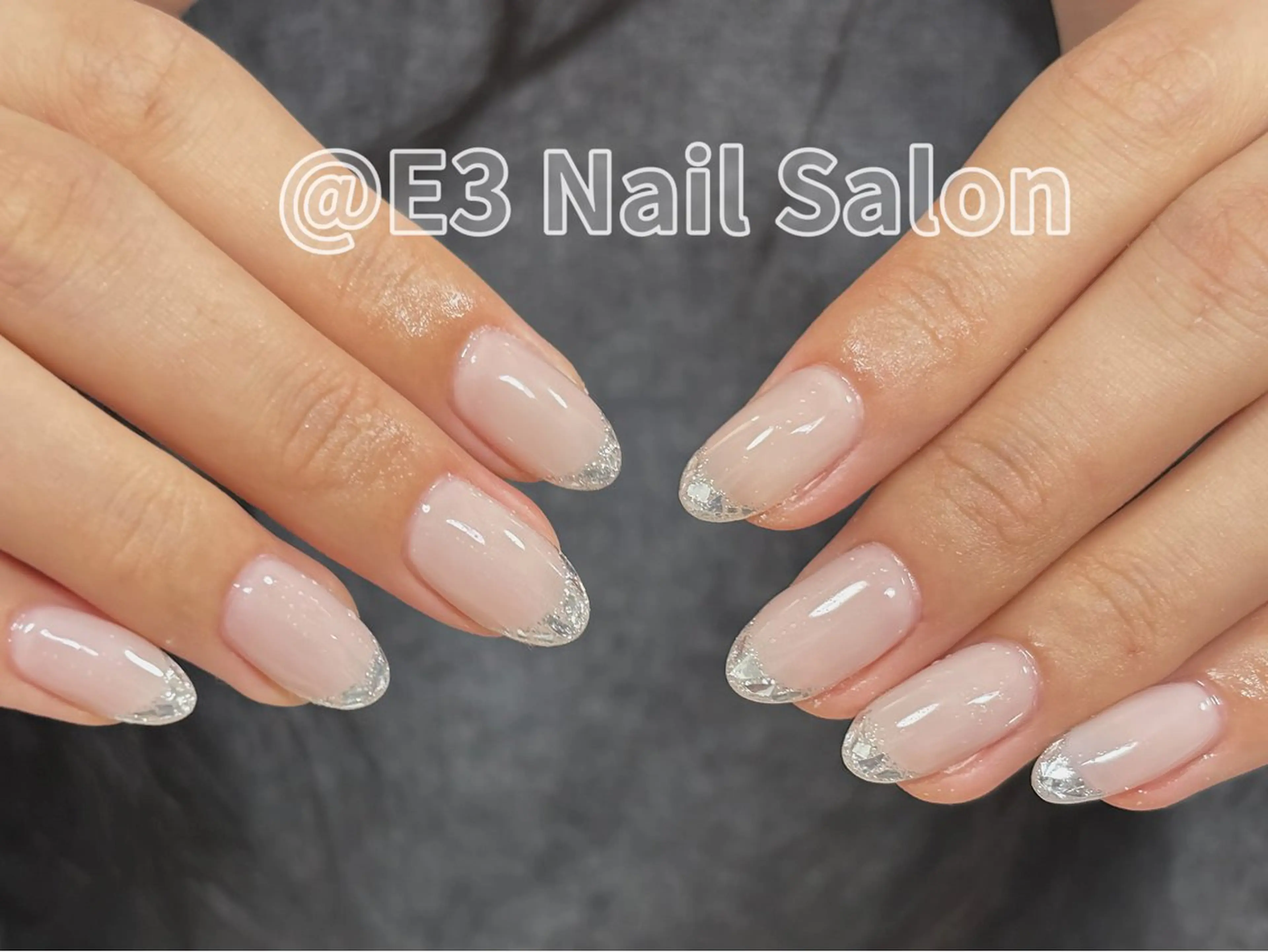 【自爪】💅ガラスフレンチorミラーフレンチの写真