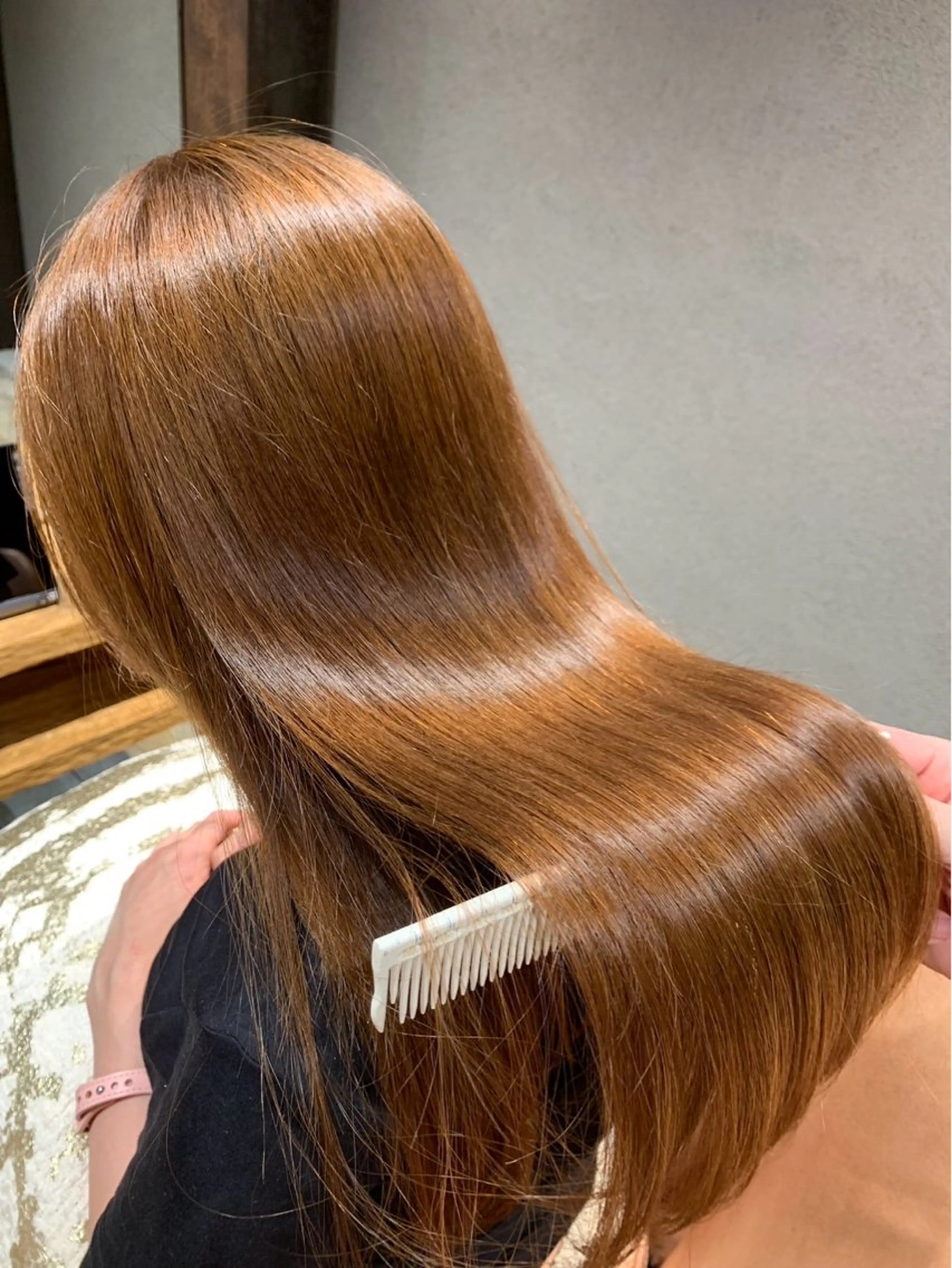 ロング カット 縮毛矯正 艶カラー／ 今井春汰のヘアスタイル