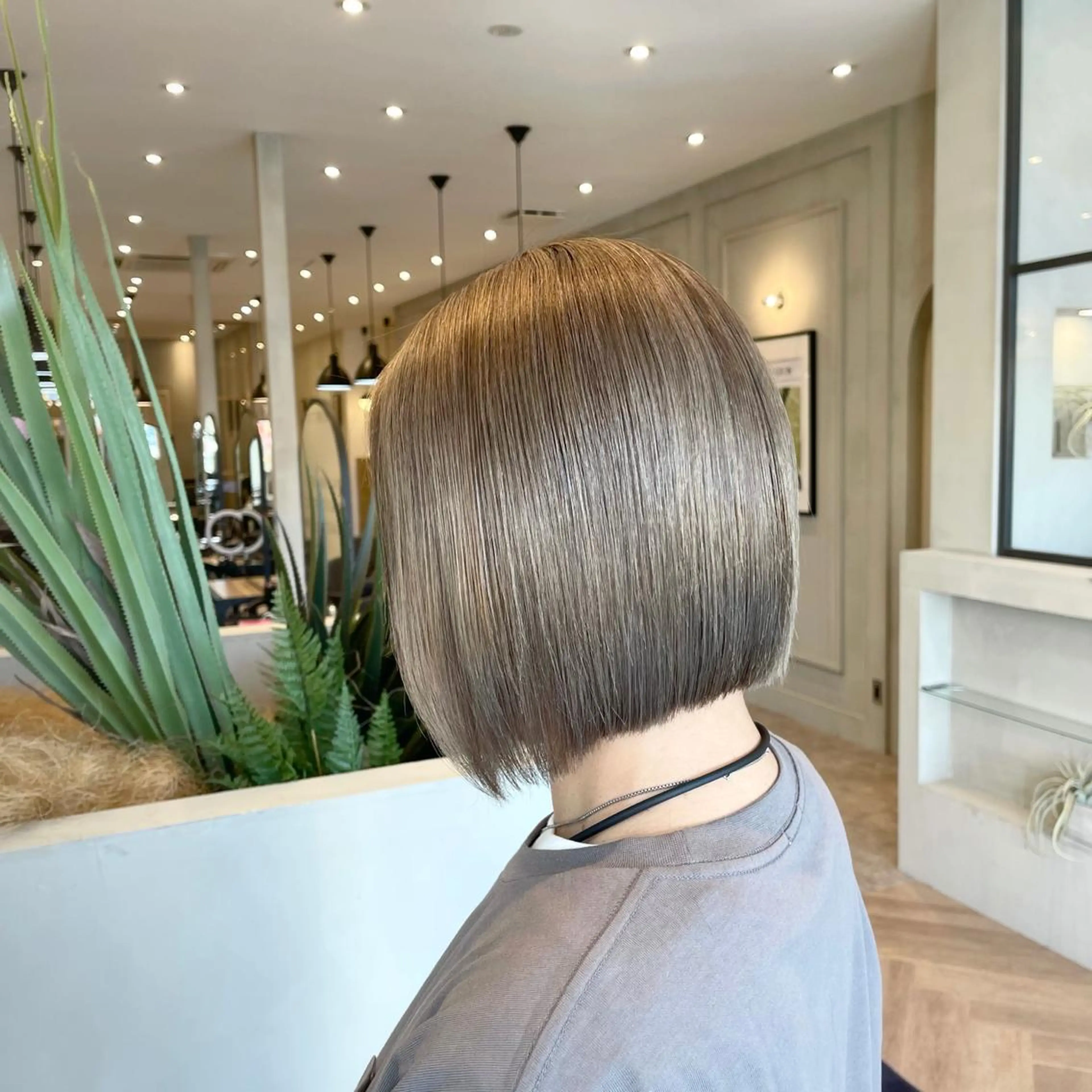 ショート カラー バレイヤージュ デザインカラー ハイライトカラー 外国人風カラー ハイライト カット ヘアカラー トリートメント アンドウ ユウ/ レイヤーカット/韓国のヘアスタイル