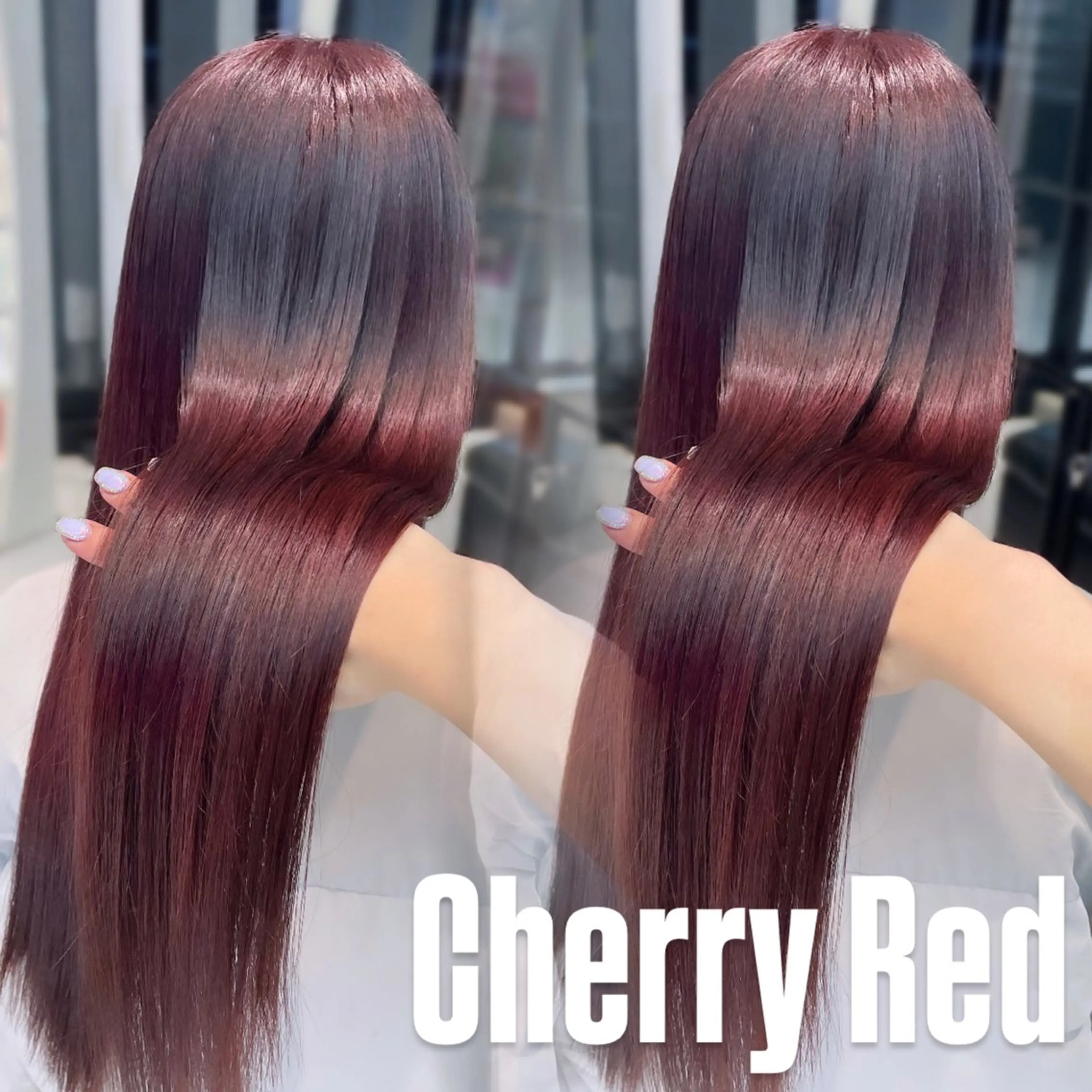 ロング カラー レッドカラー ヘアカラー トリートメント ヘアセット keen 吉祥寺所属・【韓国❤️海外ヘア】 AYAKAのヘアスタイル