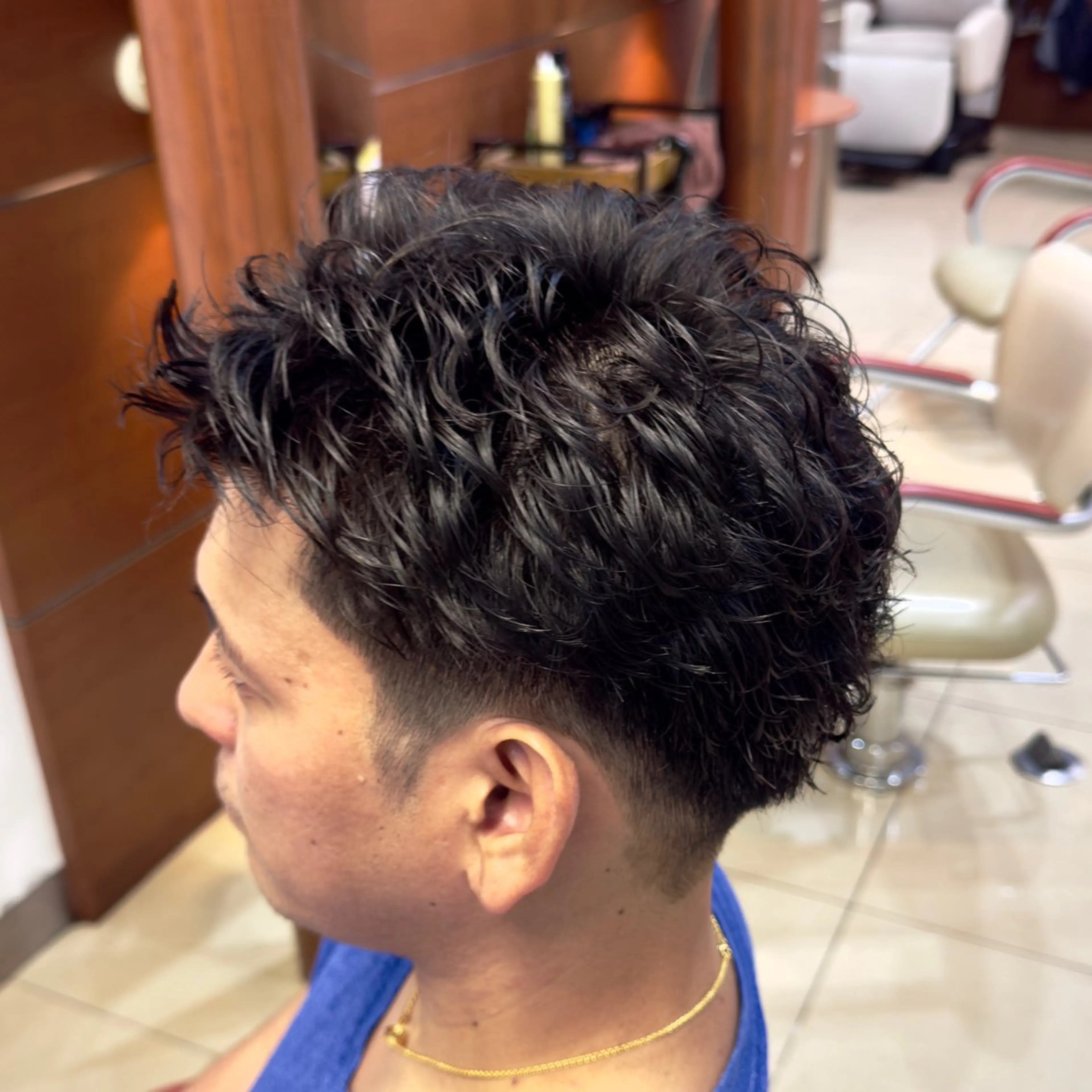 ショート パーマ メンズ カット パーマ 🎍艶カラー🎍 ✨パーマ✨又吉のヘアスタイル