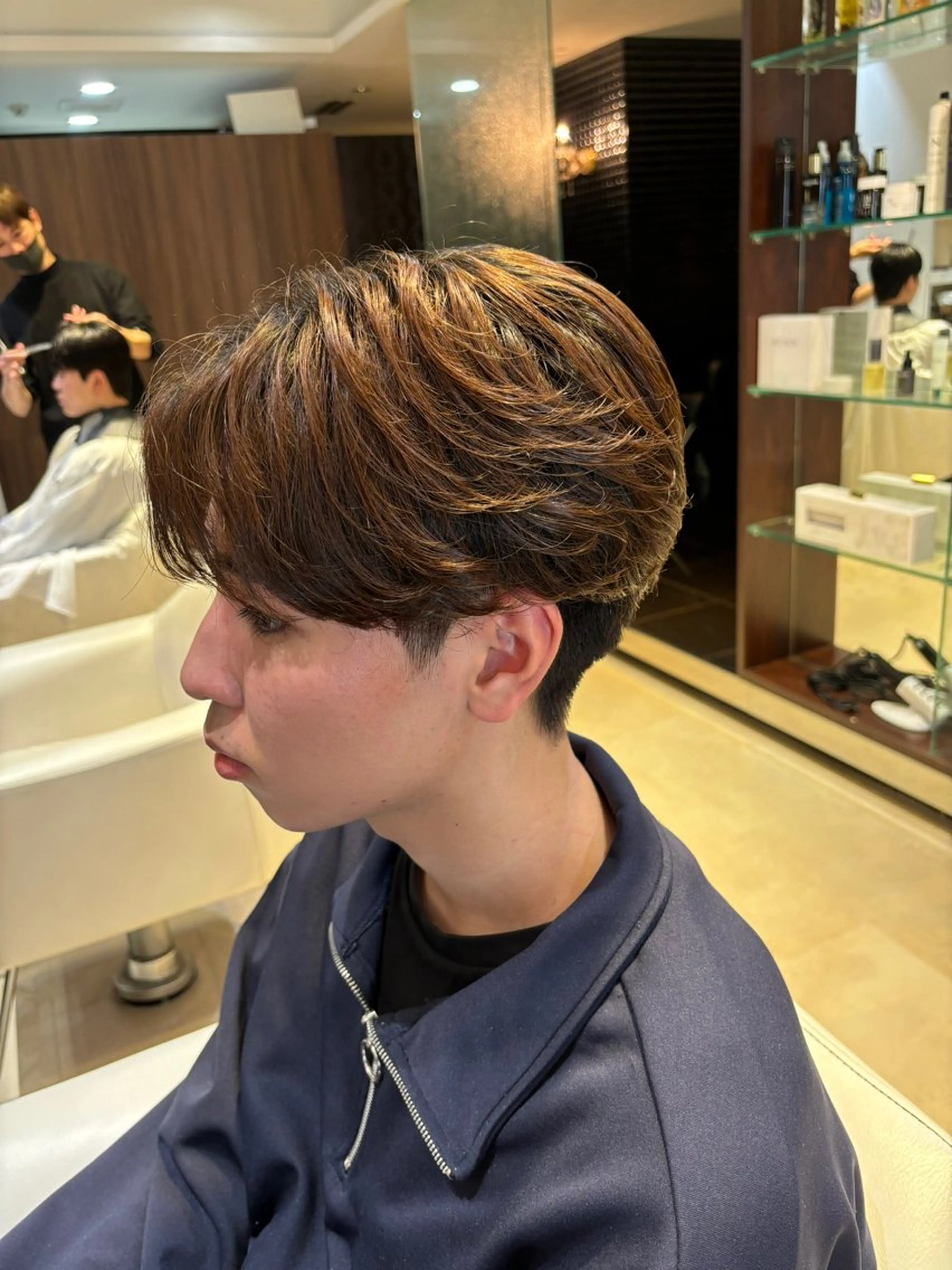 ショート パーマ メンズ カット パーマ カルマパーマ韓国ヘア shiryuのヘアスタイル