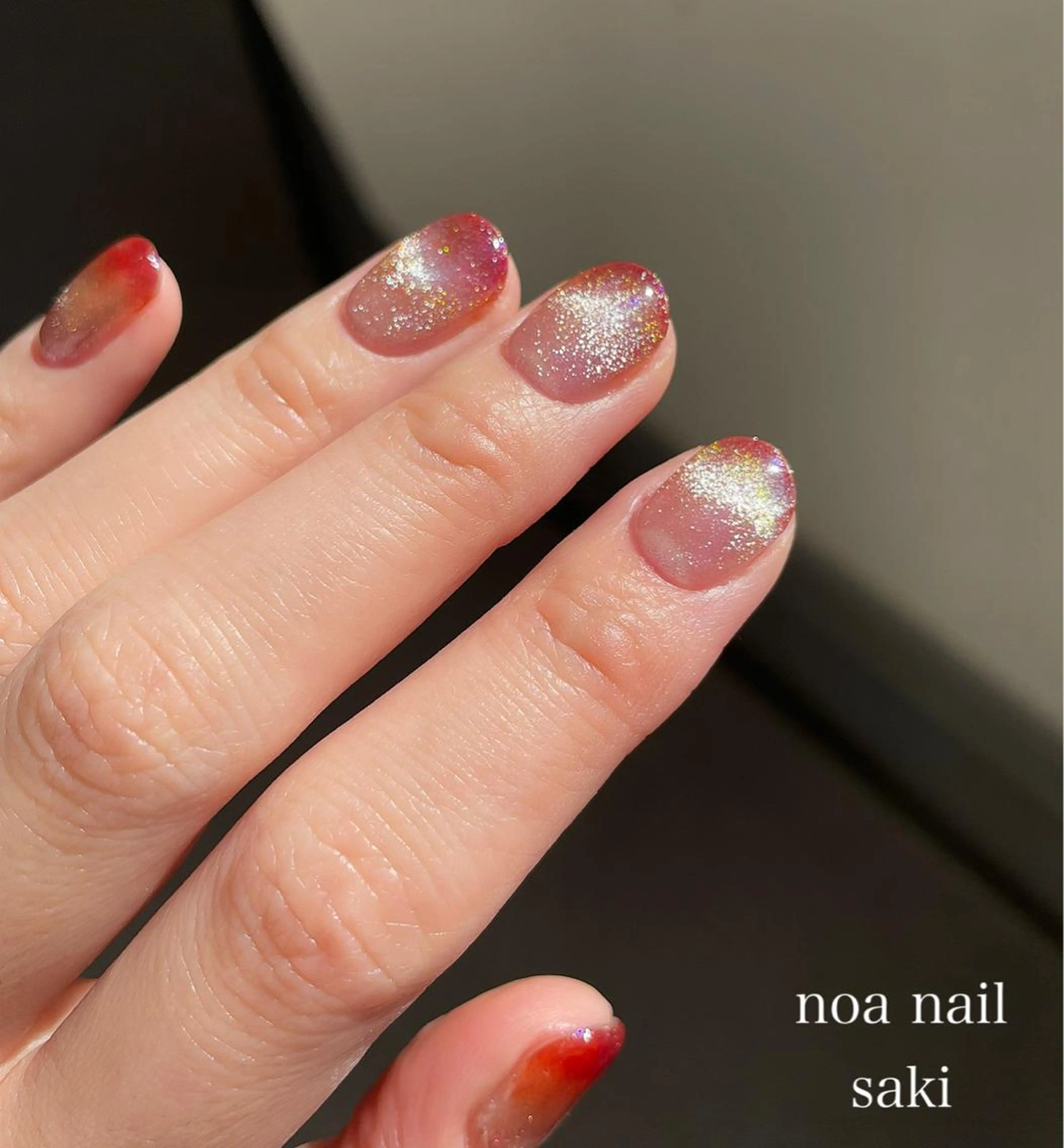 ネイル アートネイル オーロラネイル カジュアル ジェルネイル マグネットネイル nailsalon noa所属・nailsalon noaのネイルデザイン