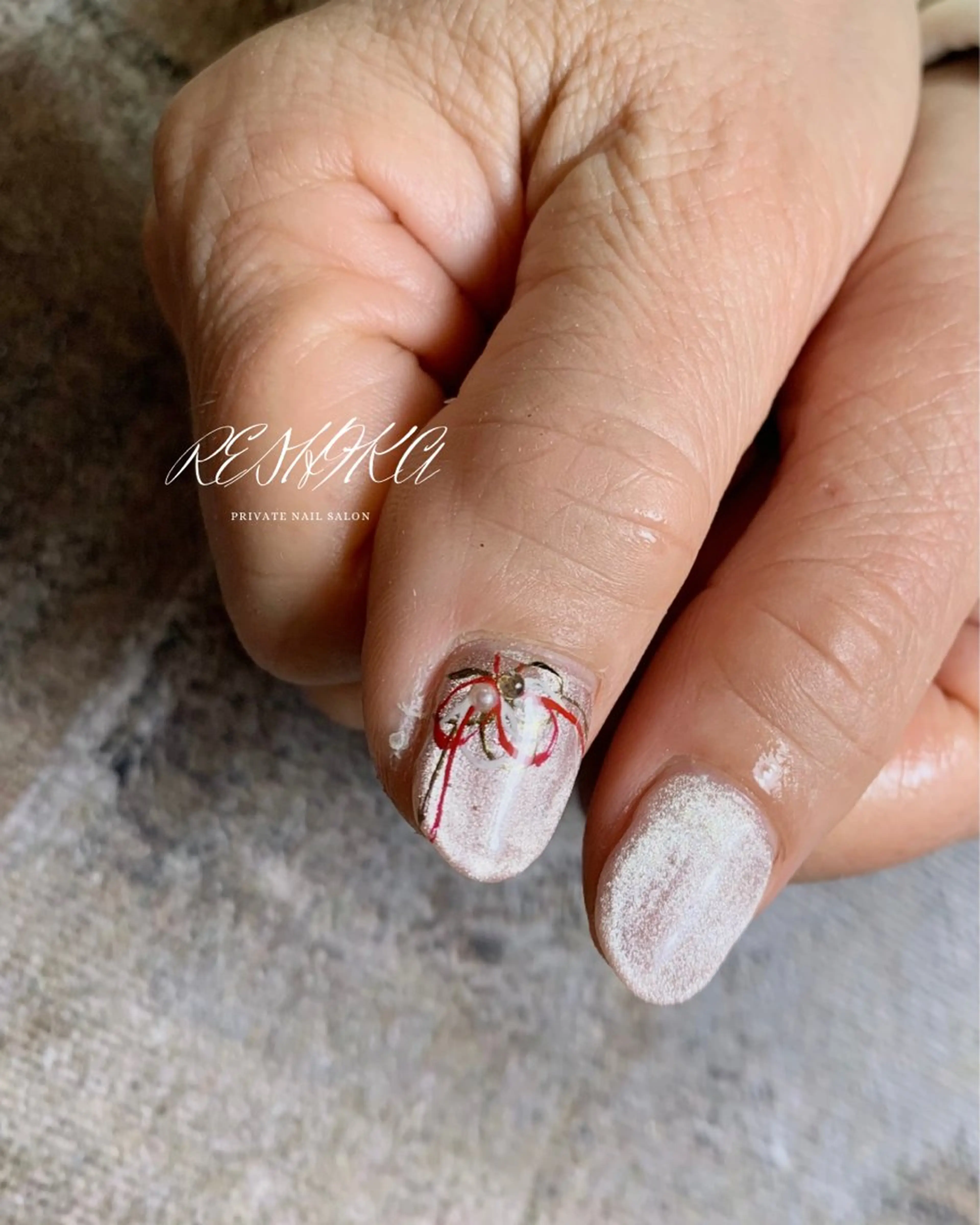 ネイル ゴールド マグネットネイル ピンク m mのネイルデザイン