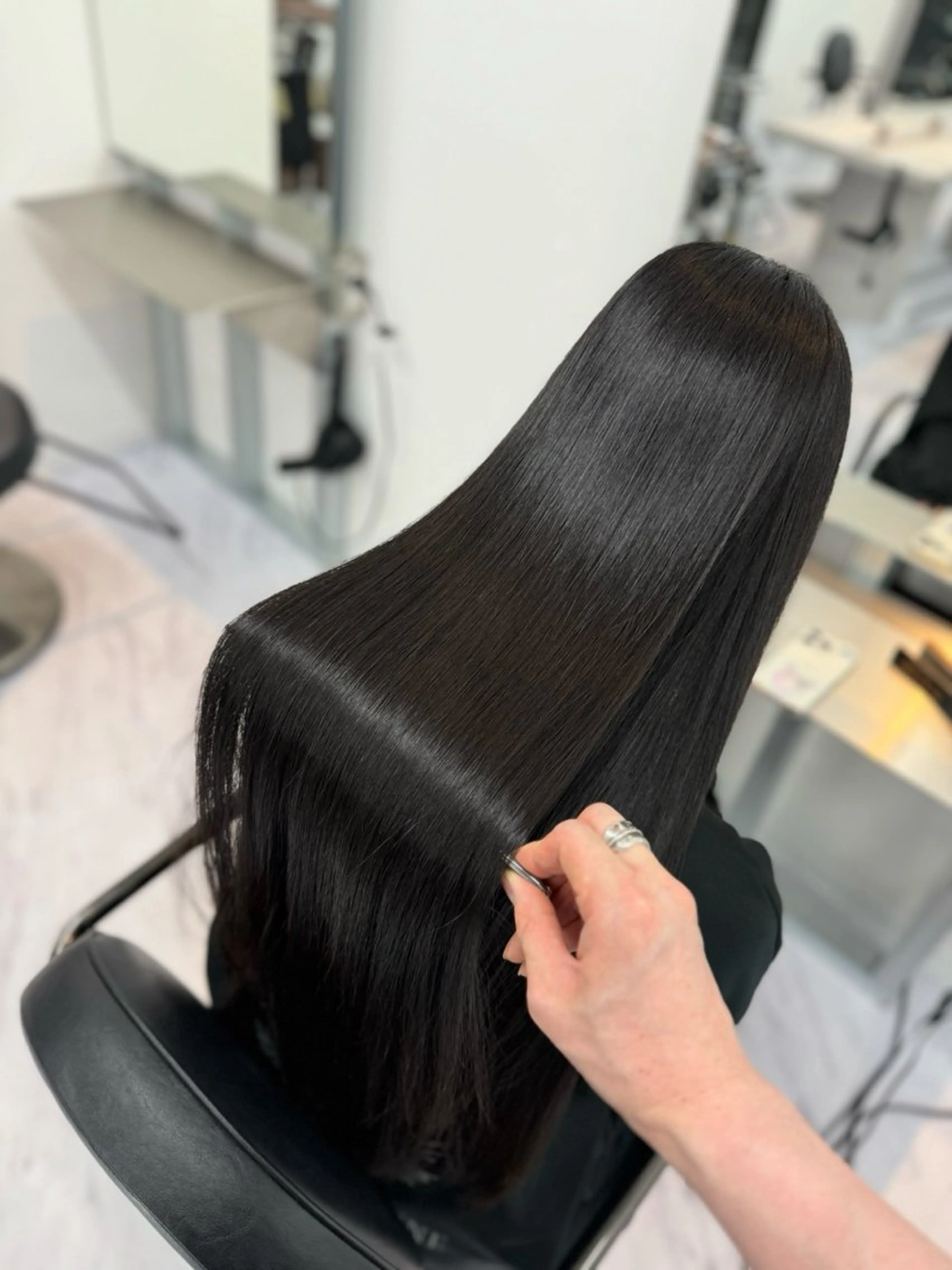 ロング カット 縮毛矯正 トリートメント 野口聖矢/縮毛矯正 髪質改善/ViVIEのヘアスタイル