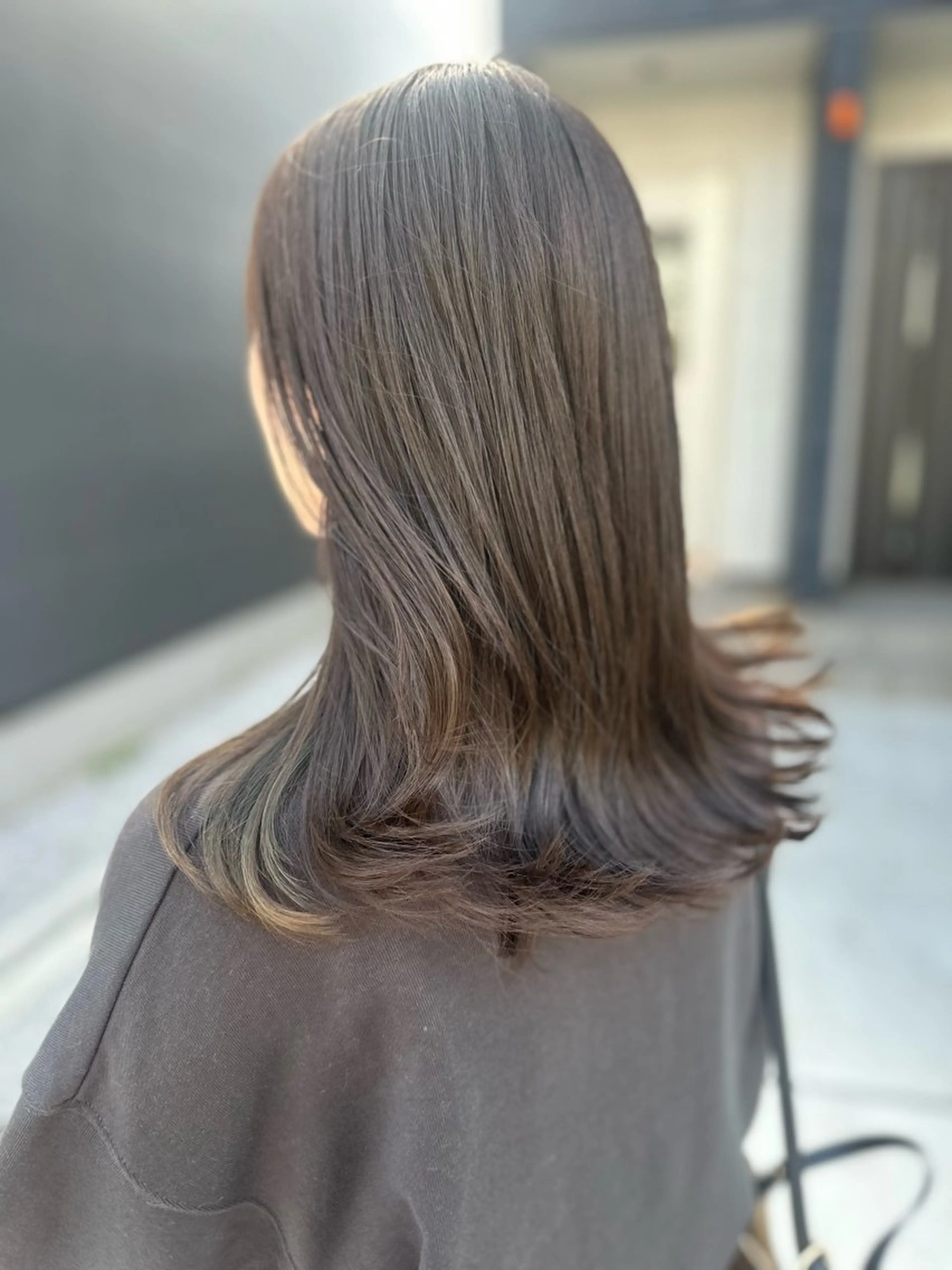 セミロング カラー カット ヘアカラー トリートメント K Harukaのヘアスタイル