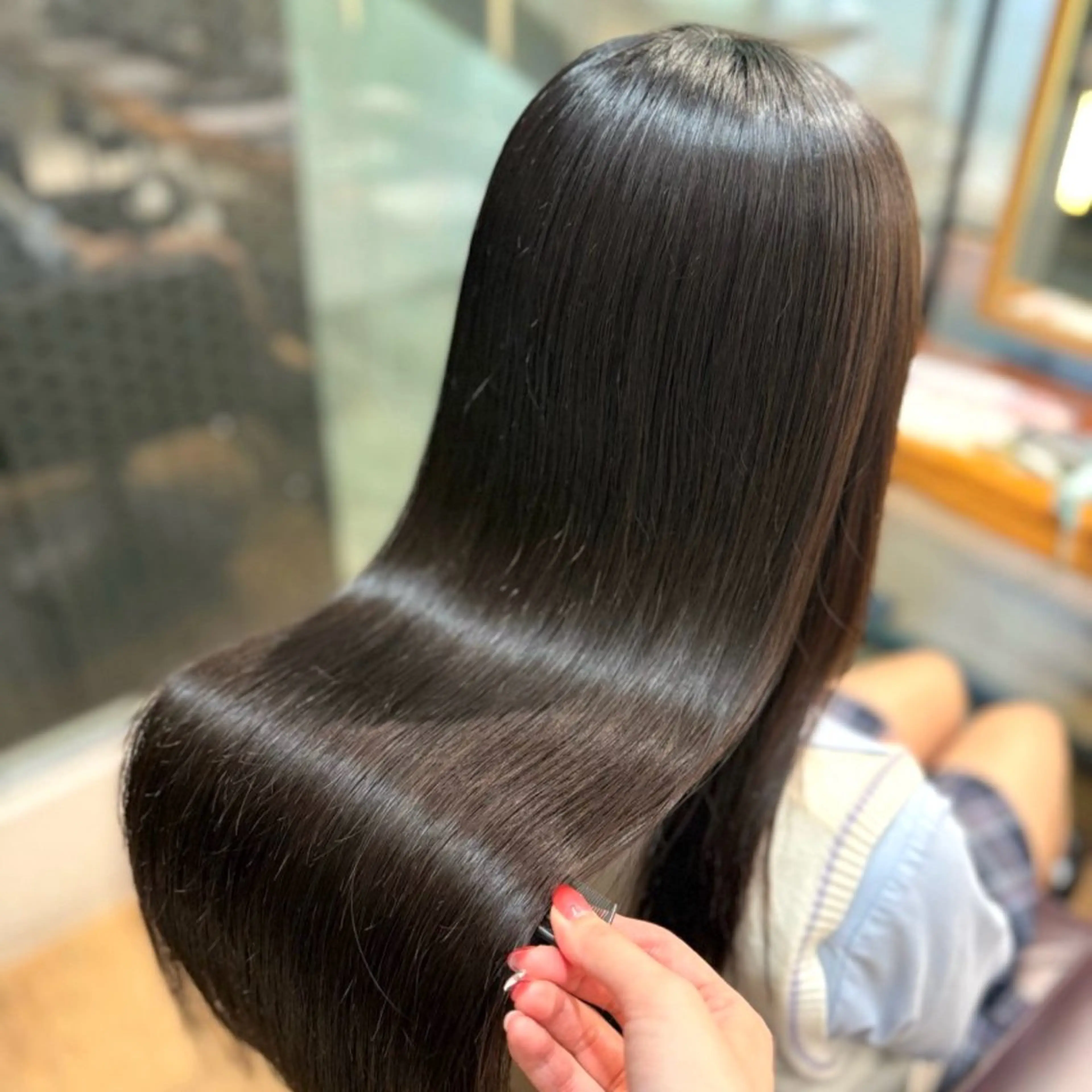 ロング 縮毛矯正 艶髪/柔らかカラー /アレンジ🪞あまにのヘアスタイル