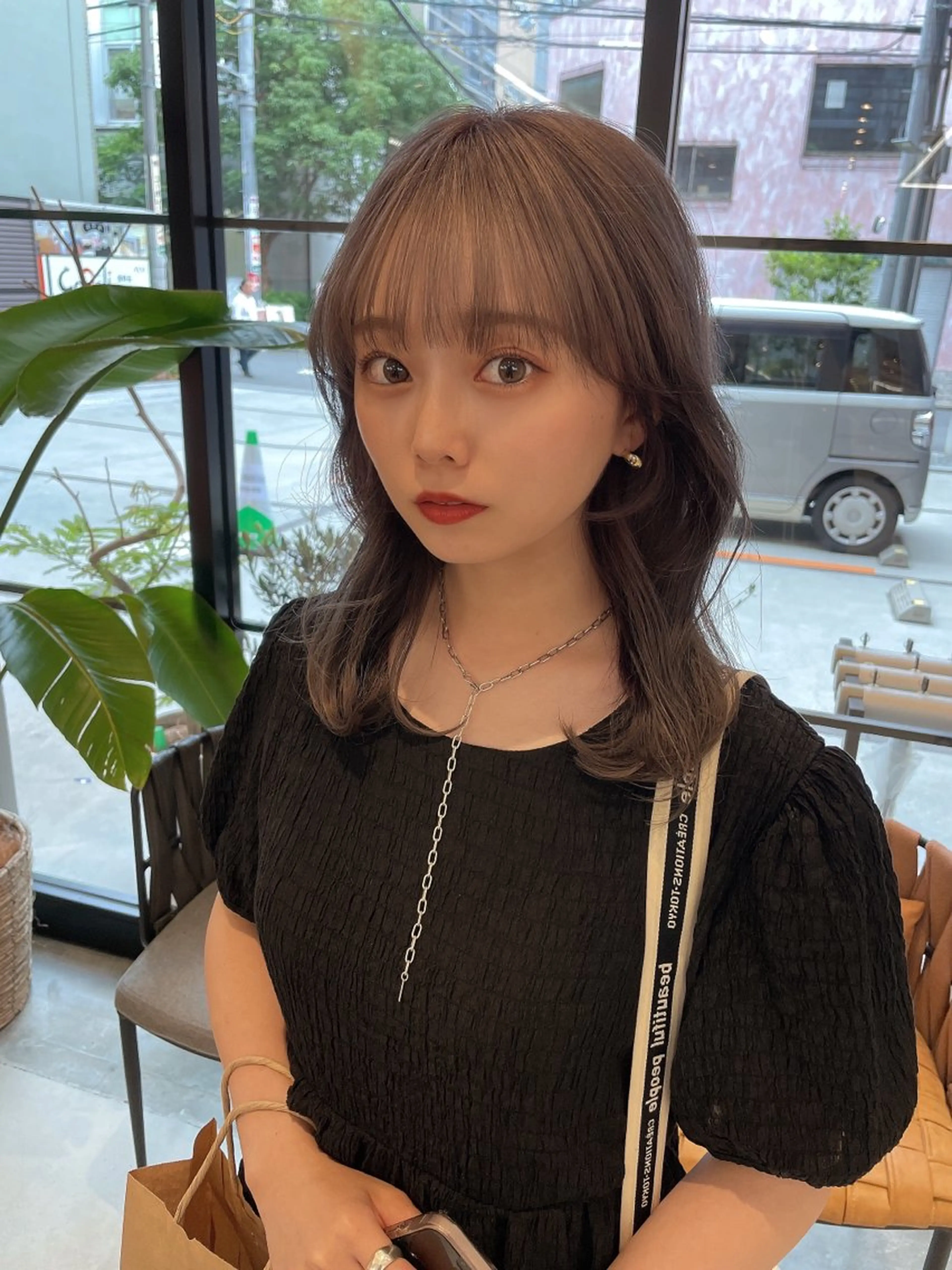 ミディアム 韓国風レイヤーカット 松葉翔のヘアスタイル