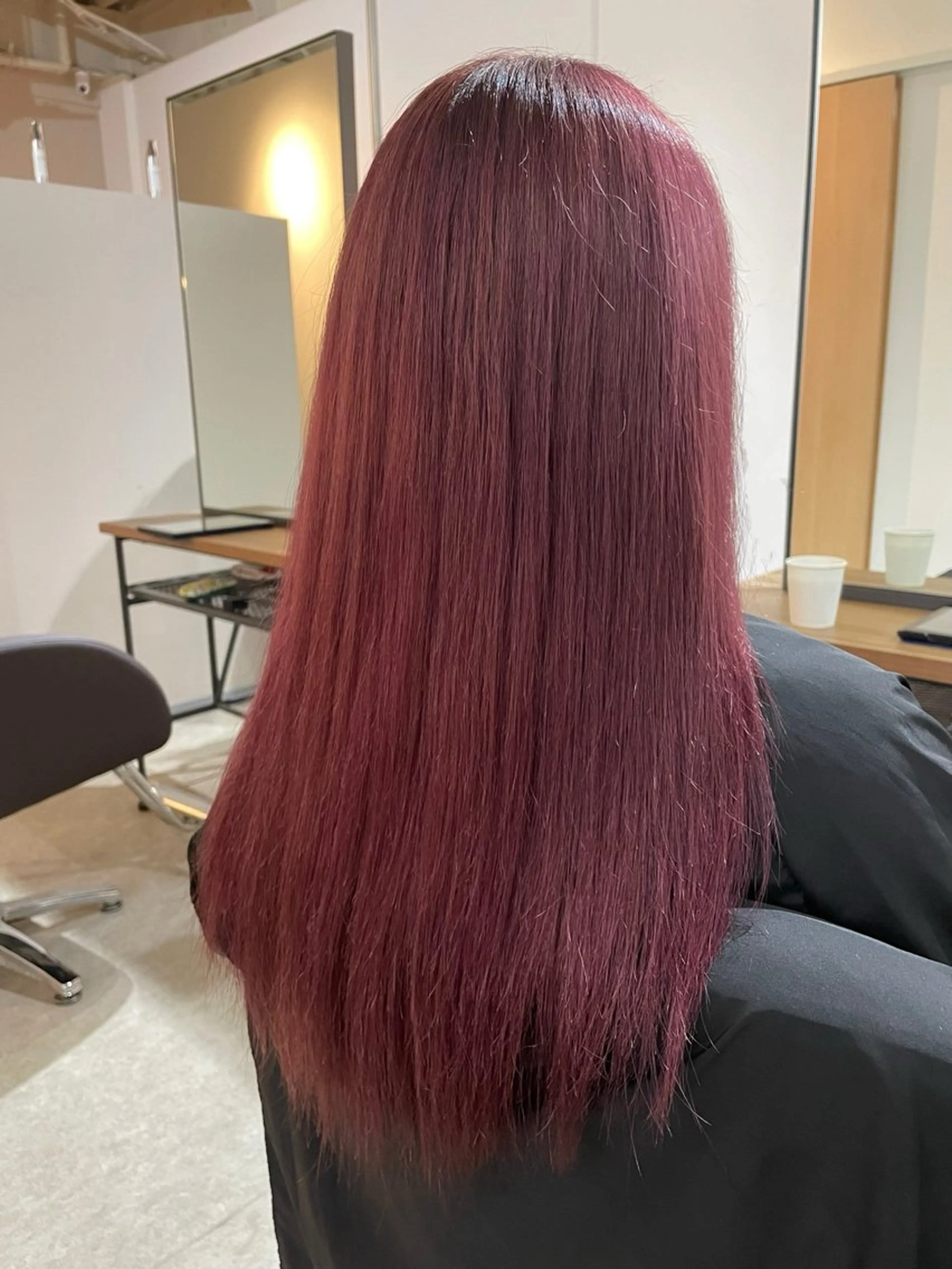 ロング カラー カット ヘアカラー トリートメント 似合わせカット🫧 🍒艶髪ストレートのヘアスタイル