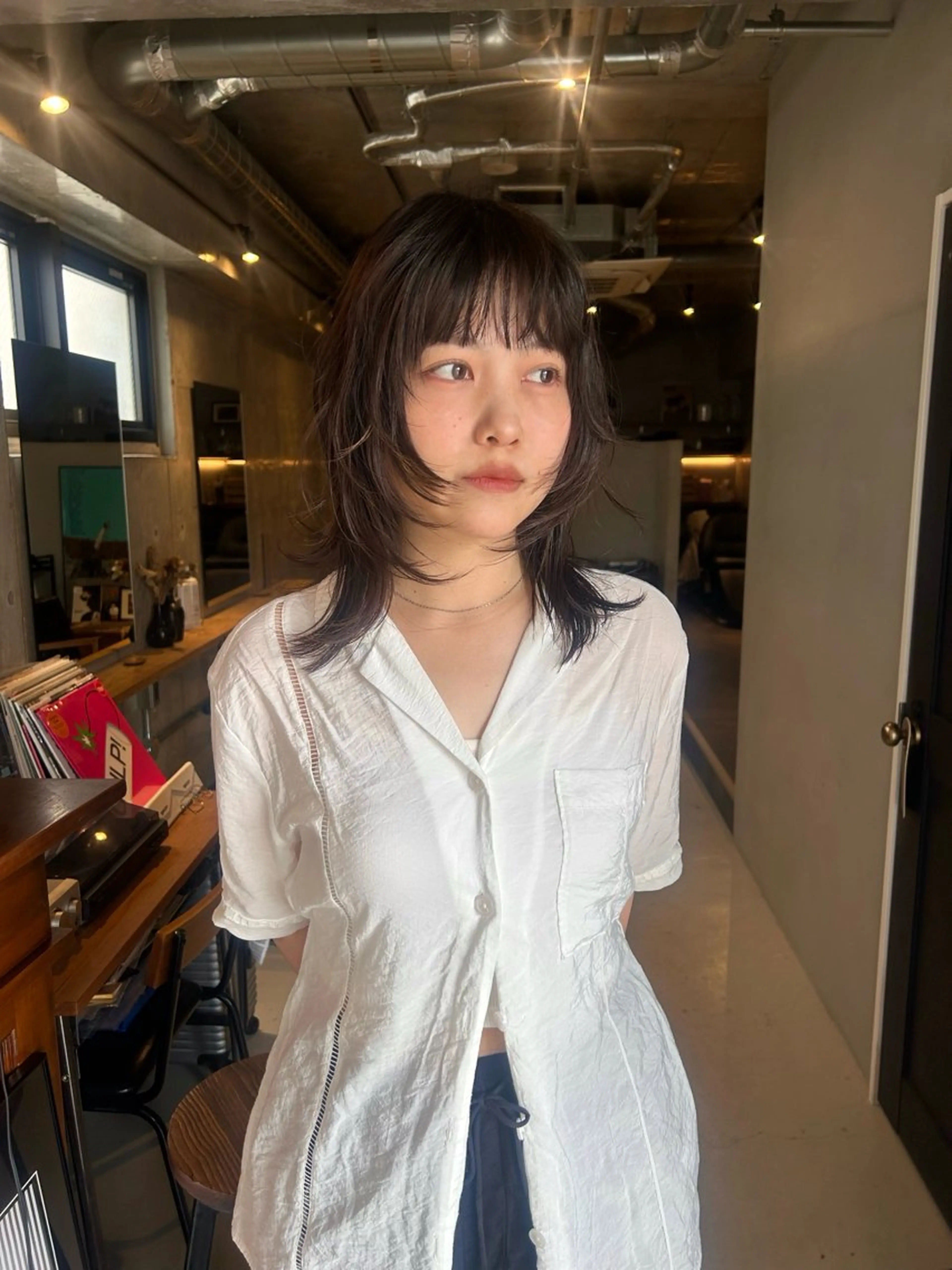 ミディアム 石原 実のヘアスタイル