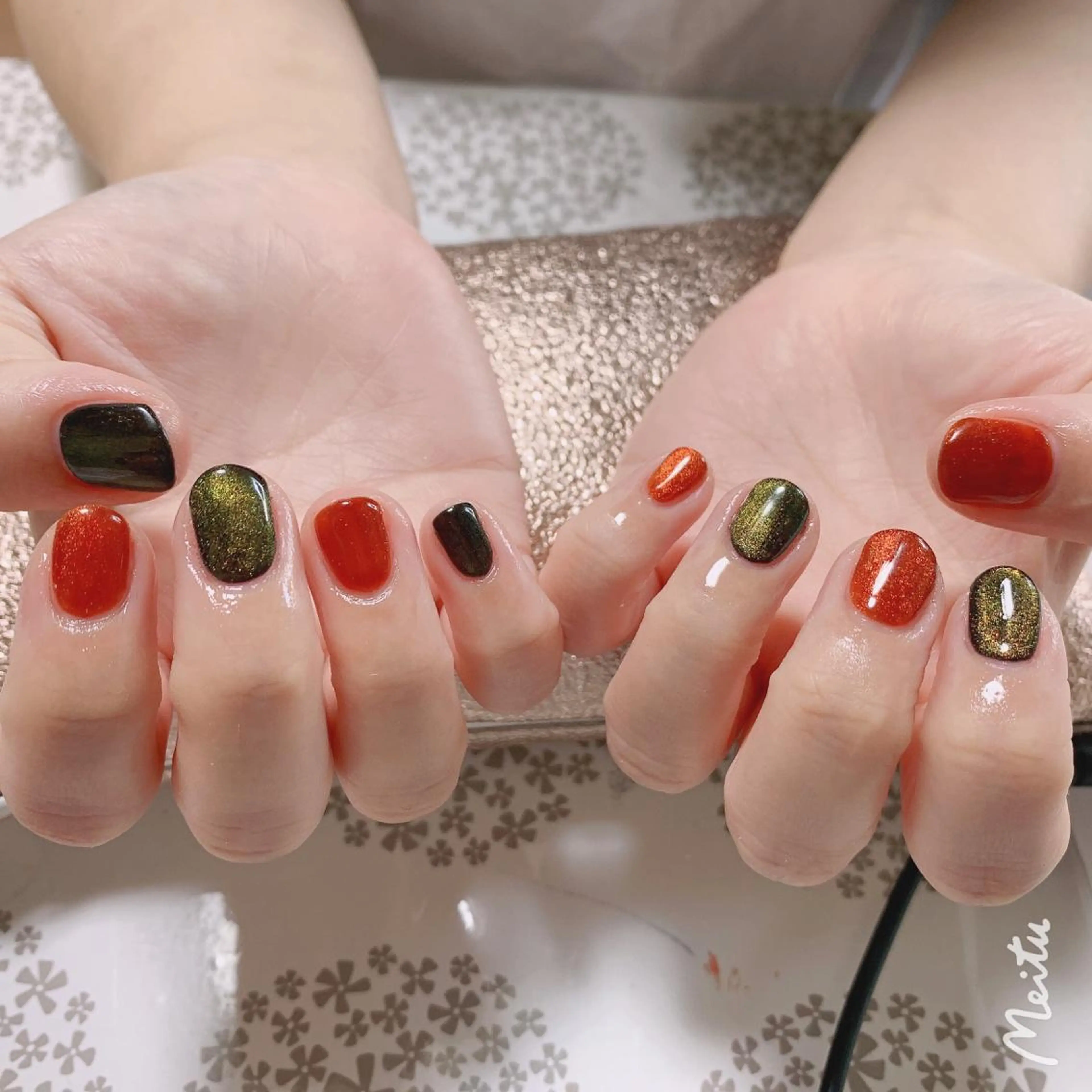 ネイル マグネットネイル 林 ✨syousyouのネイルデザイン