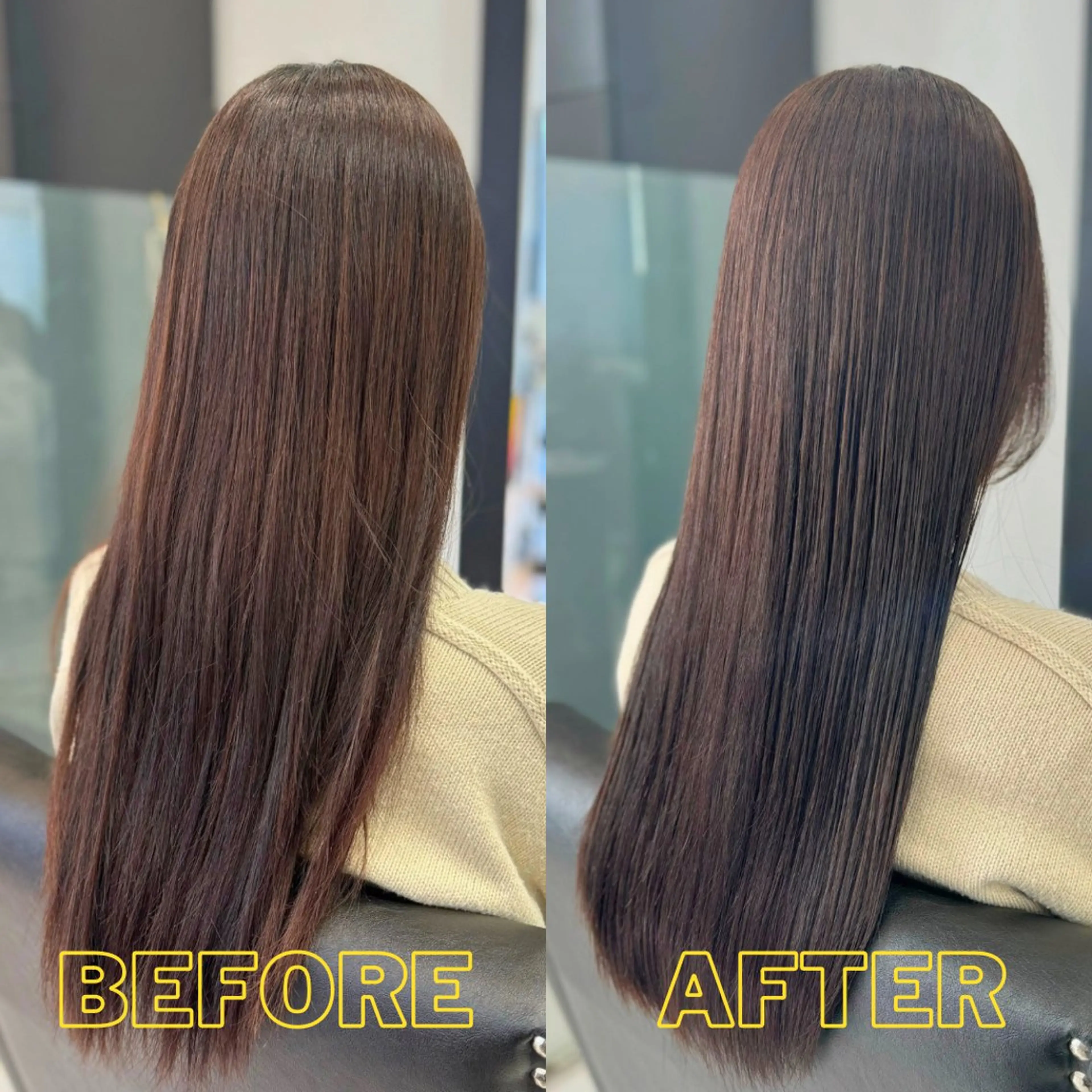 セミロング YASU🍎CUT 赤系カラー/ヘアケアのヘアスタイル