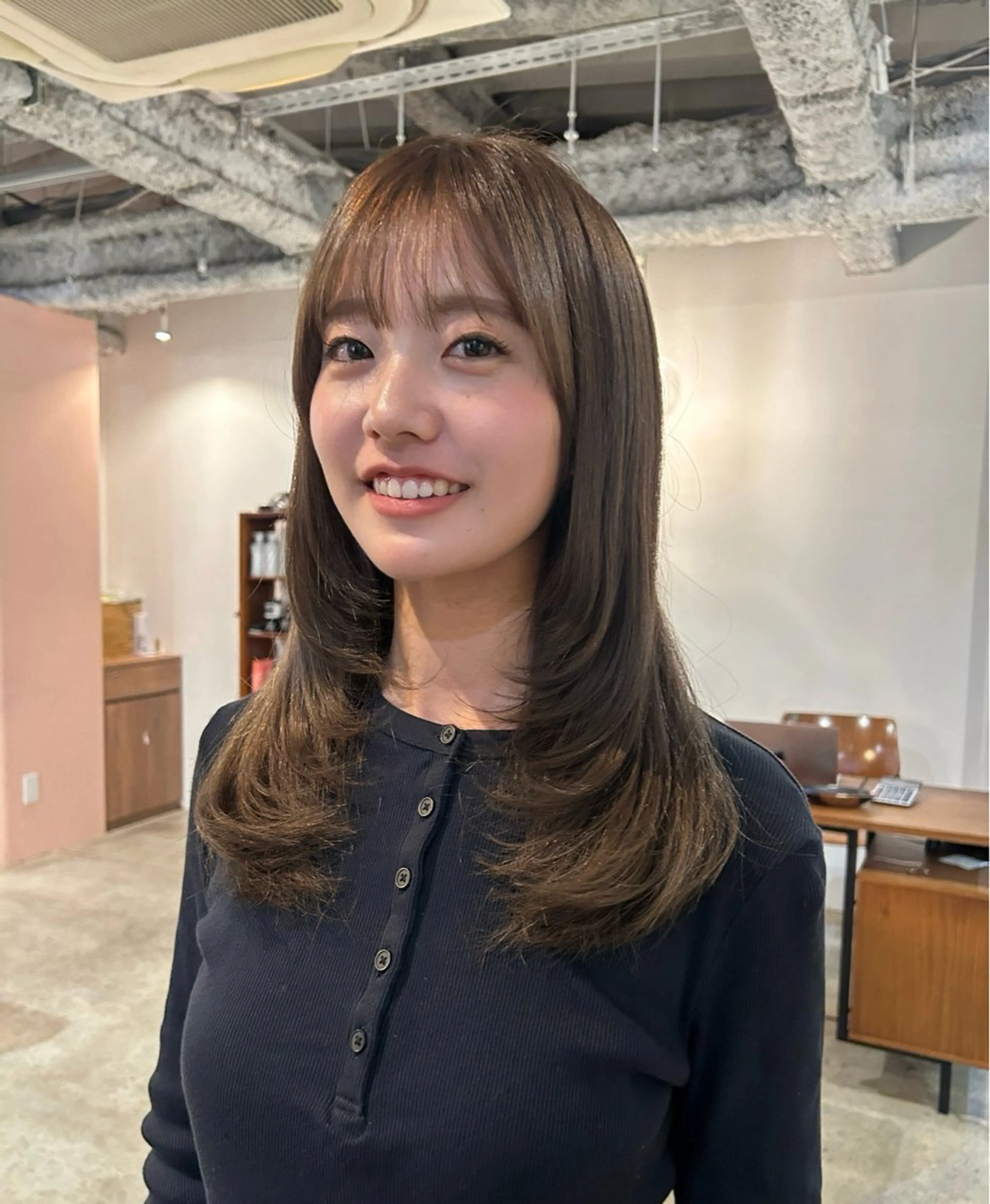 ロング カラー ヘアアレンジ ブリーチ ブリーチなしカラー レイヤーカット カット ヘアカラー トリートメント 🎀suzuna 透明感colorのヘアスタイル