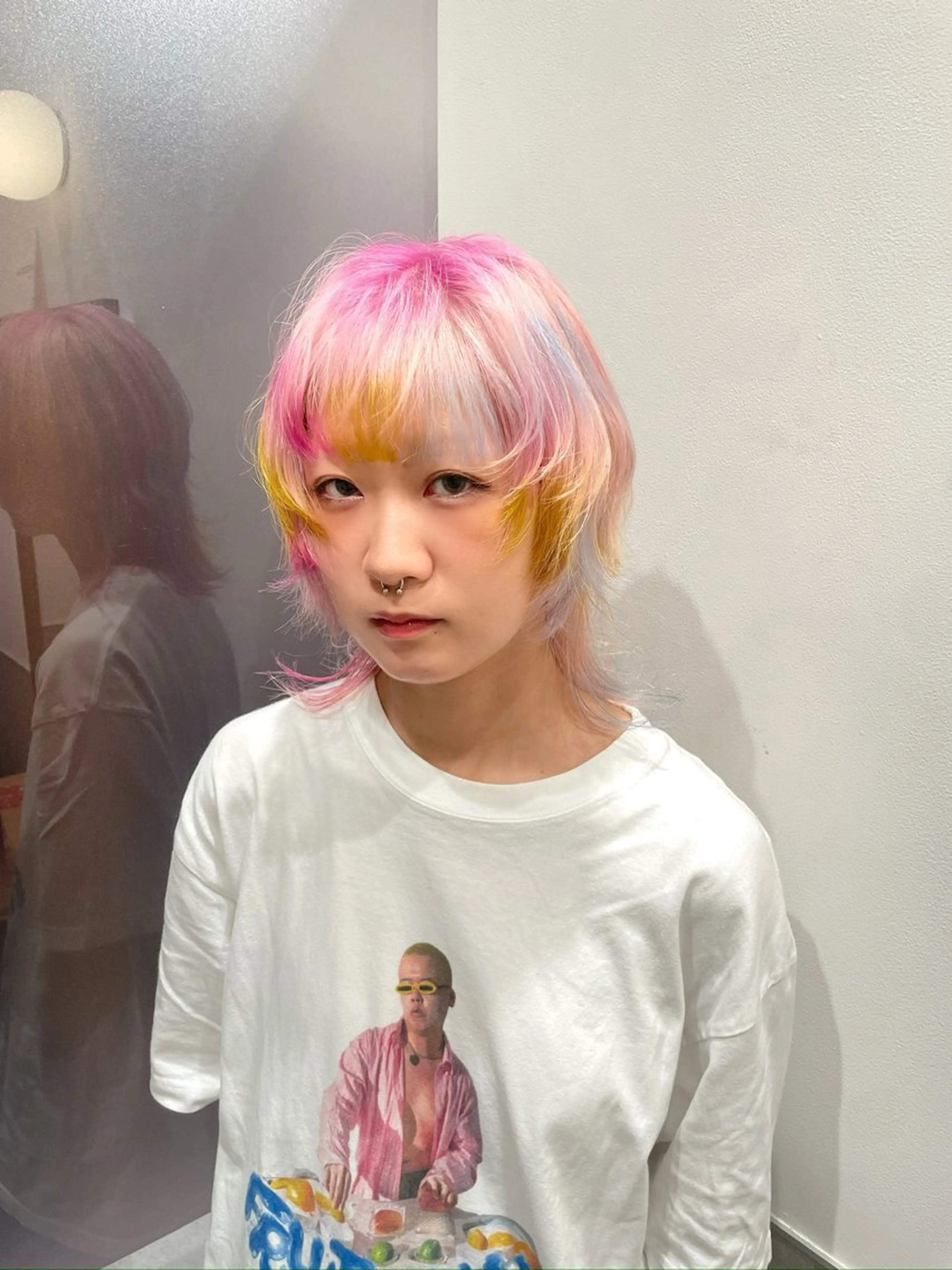 ミディアム GO TODAY SHAiRE SALON 原宿本店所属・REINA/ブリーチ /ハイトーン/原宿のヘアスタイル