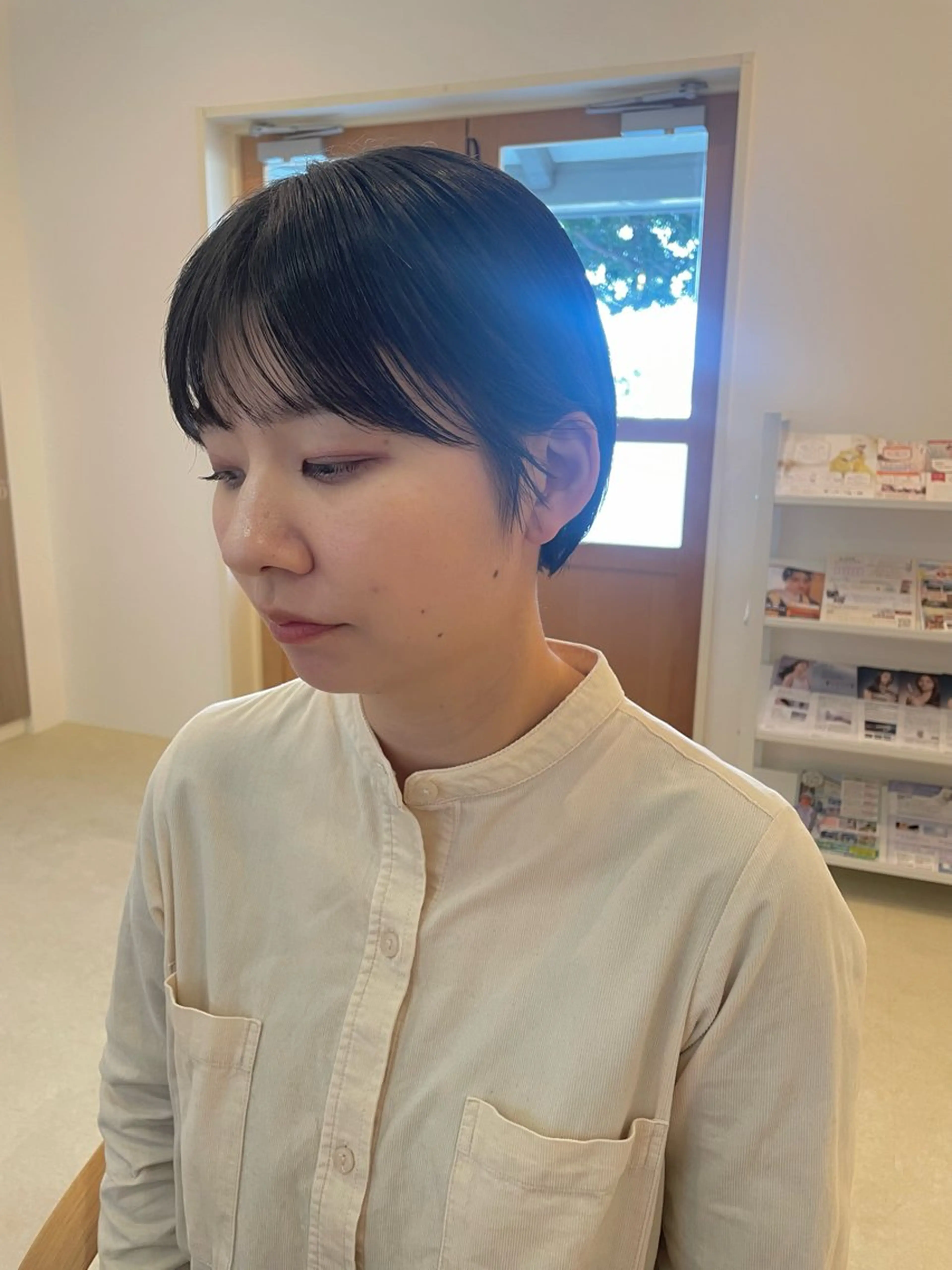 ショート ボブ 顔周りカット ショートヘア ルプラボウ/日野 /ショート/レイヤーのヘアスタイル