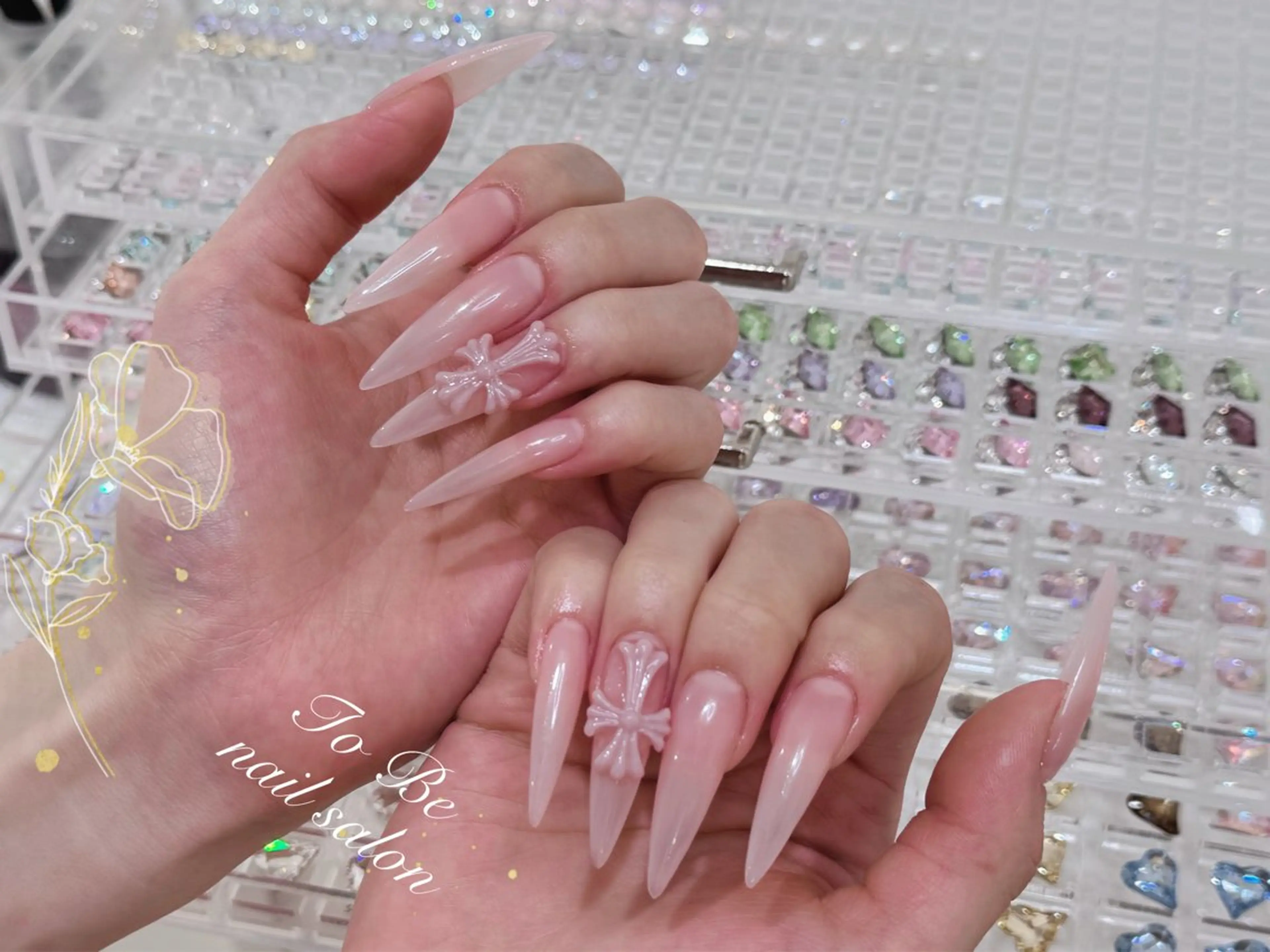 ロング ハンドネイル Nail Salon To Be珈月のネイルデザイン