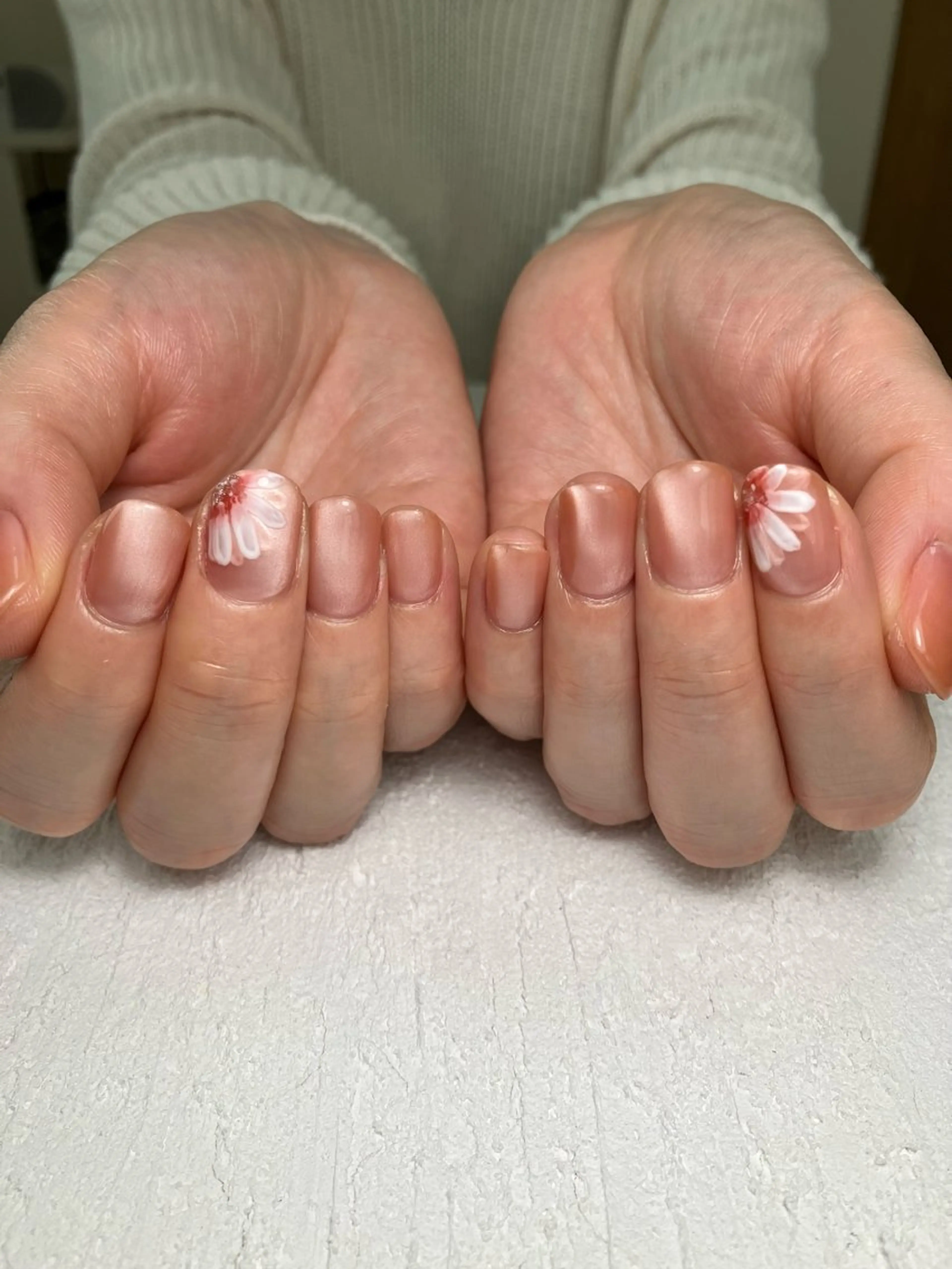 ネイル アートネイル フラワーネイル マグネットネイル マグネットワンカラー ワンカラーネイル nail salon Bloom所属・自宅サロンBloom 橋本のネイルデザイン