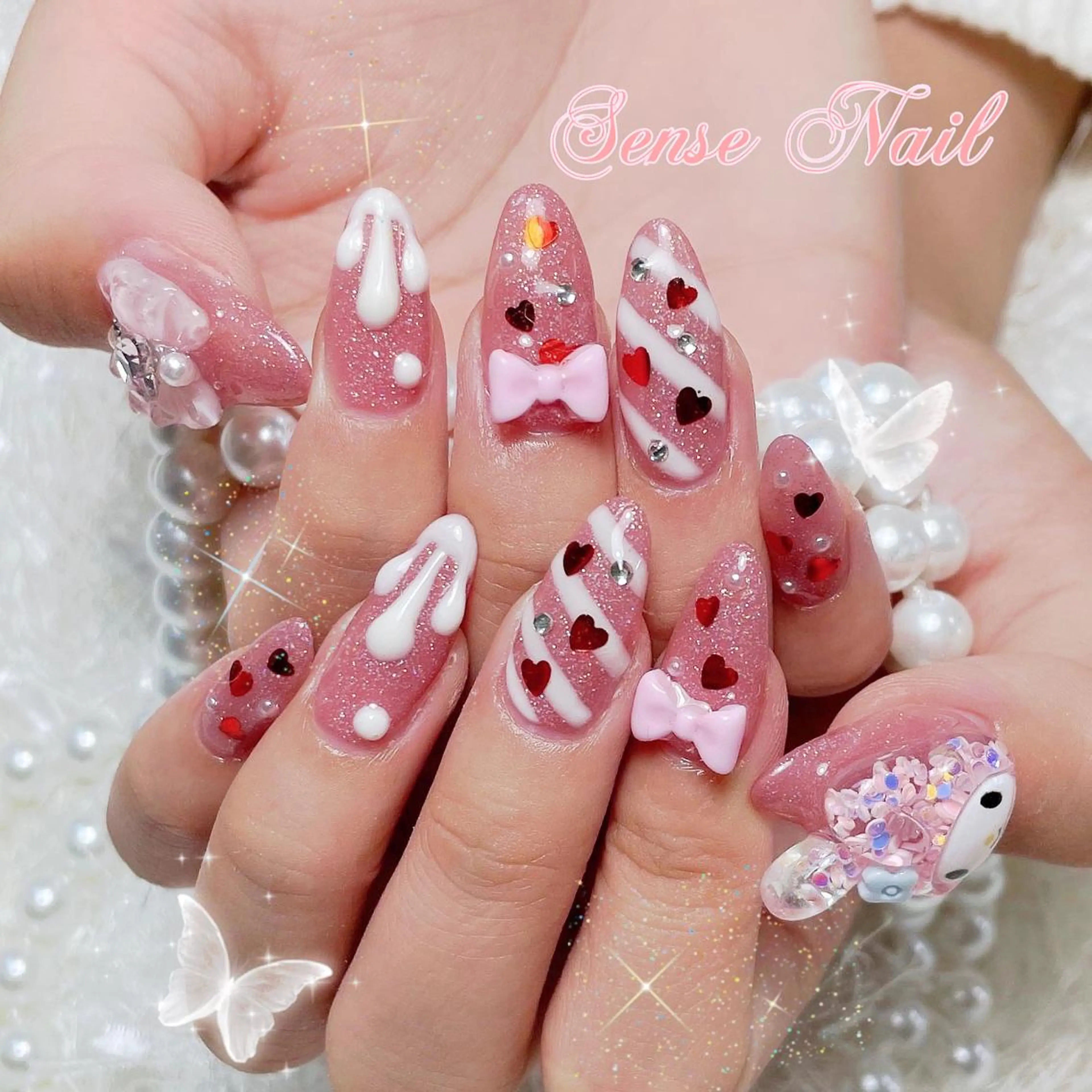 ネイル ショート カラー パーマ ヘアアレンジ メンズ キッズ マツエク・マツパ アイブロウ Bunny 🐰のネイルデザイン