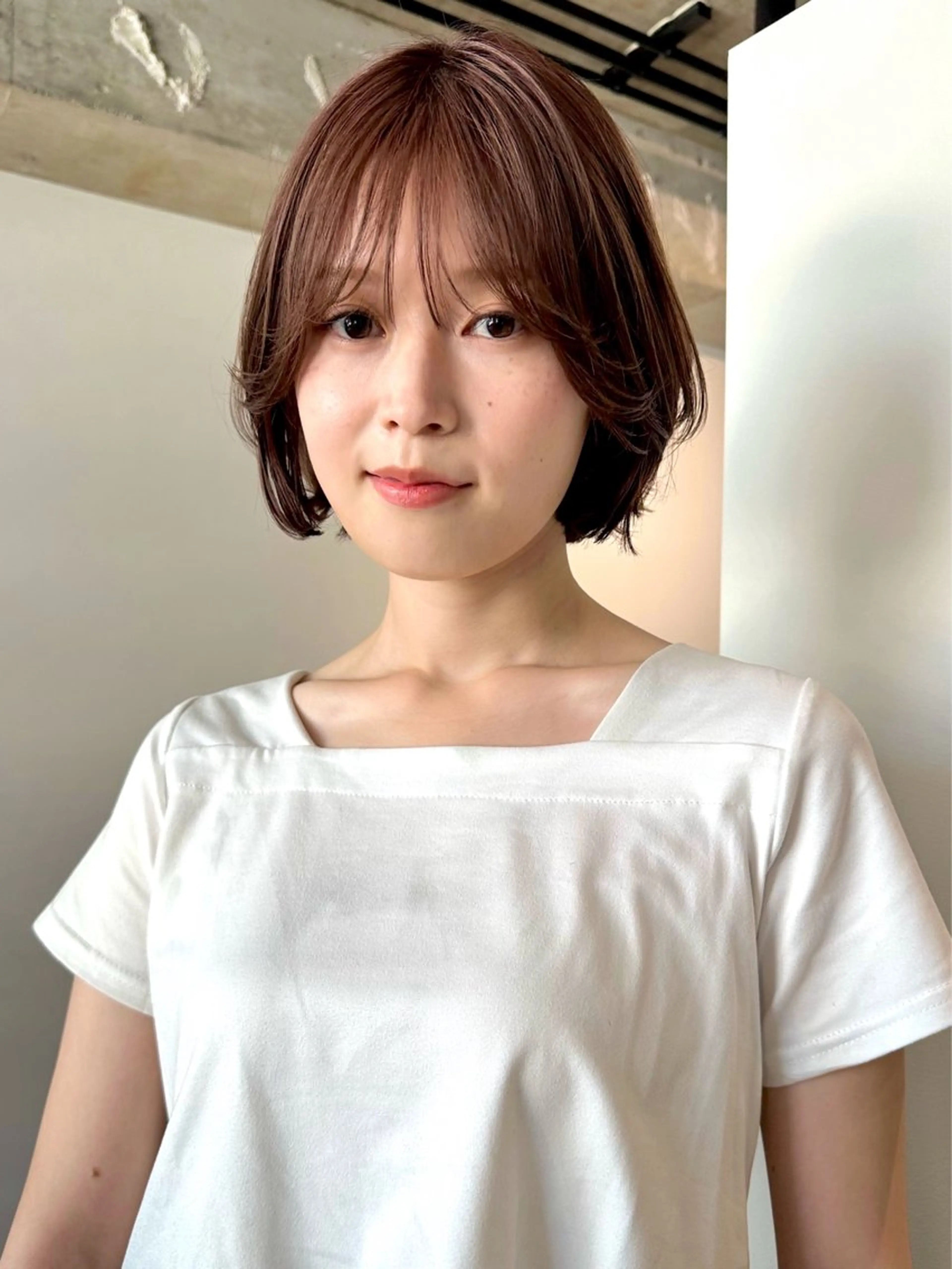 ショート カラー パーマ 🫧小顔×似合わせ× 透明感カラー🫧のヘアスタイル