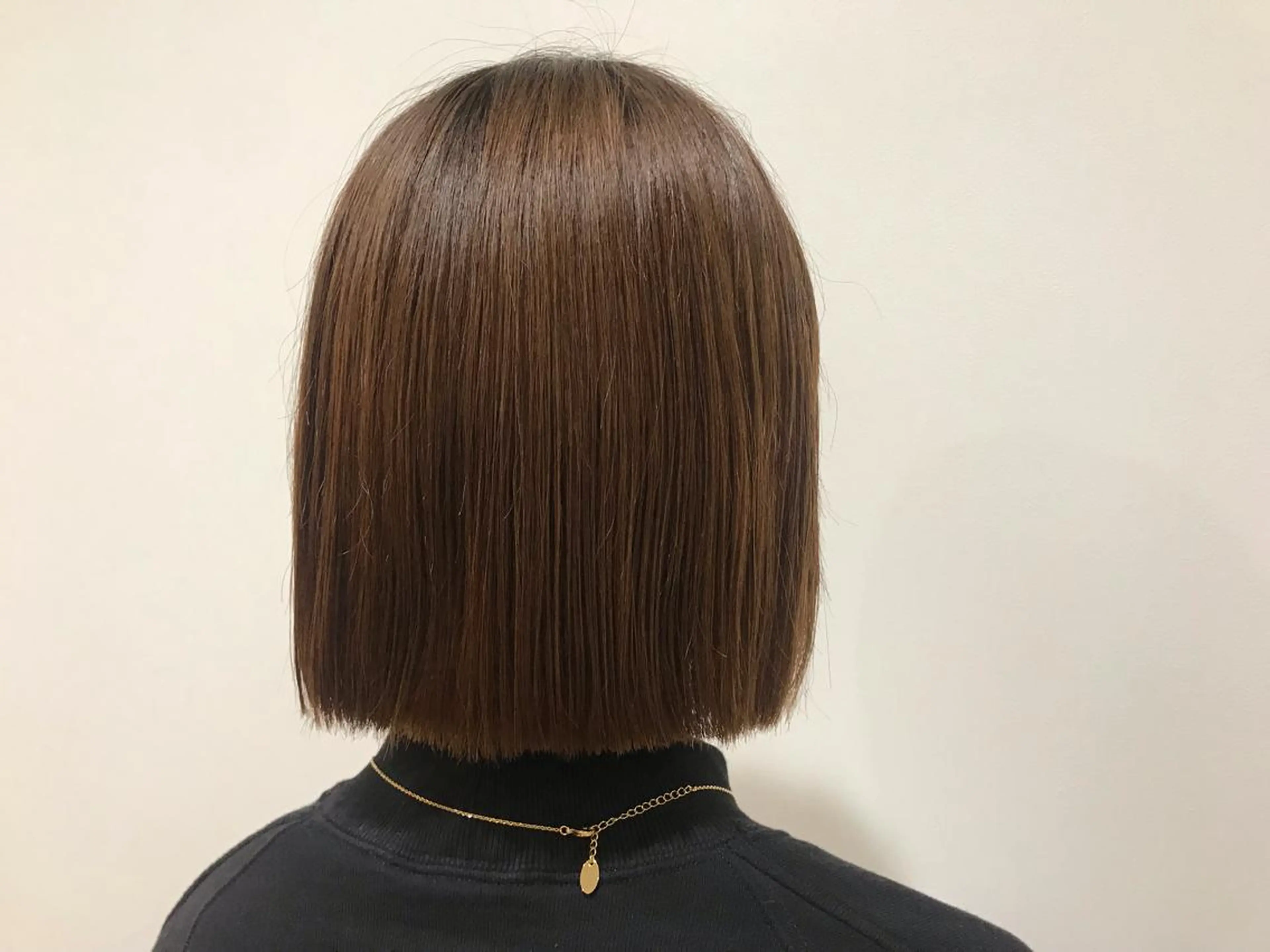 ミディアム 暖色カラー🍊 ボブ🌿顔周りcutのヘアスタイル