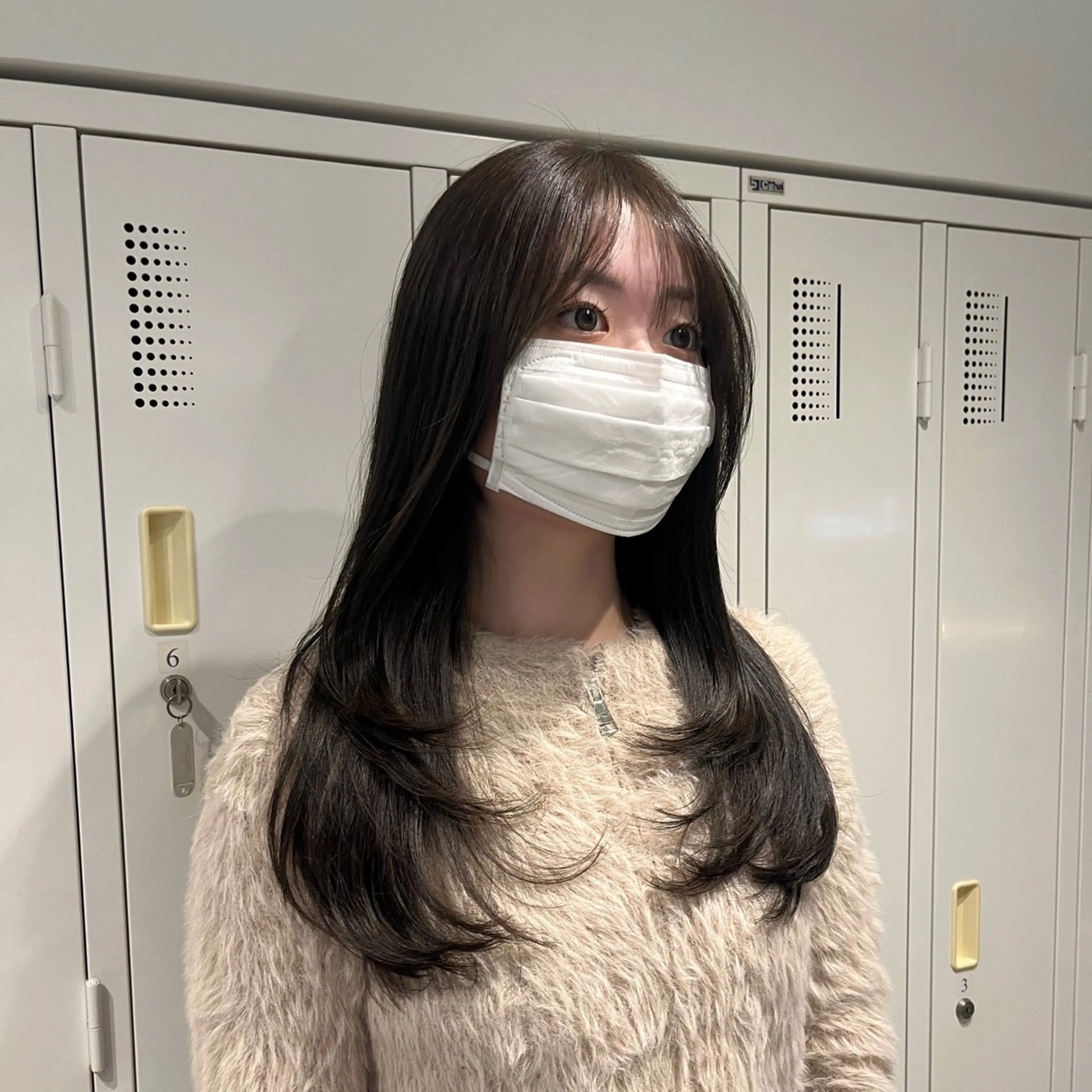 カラー オリーブカラー 縮毛矯正／レイヤー／ 髪質改善／海月のヘアスタイル