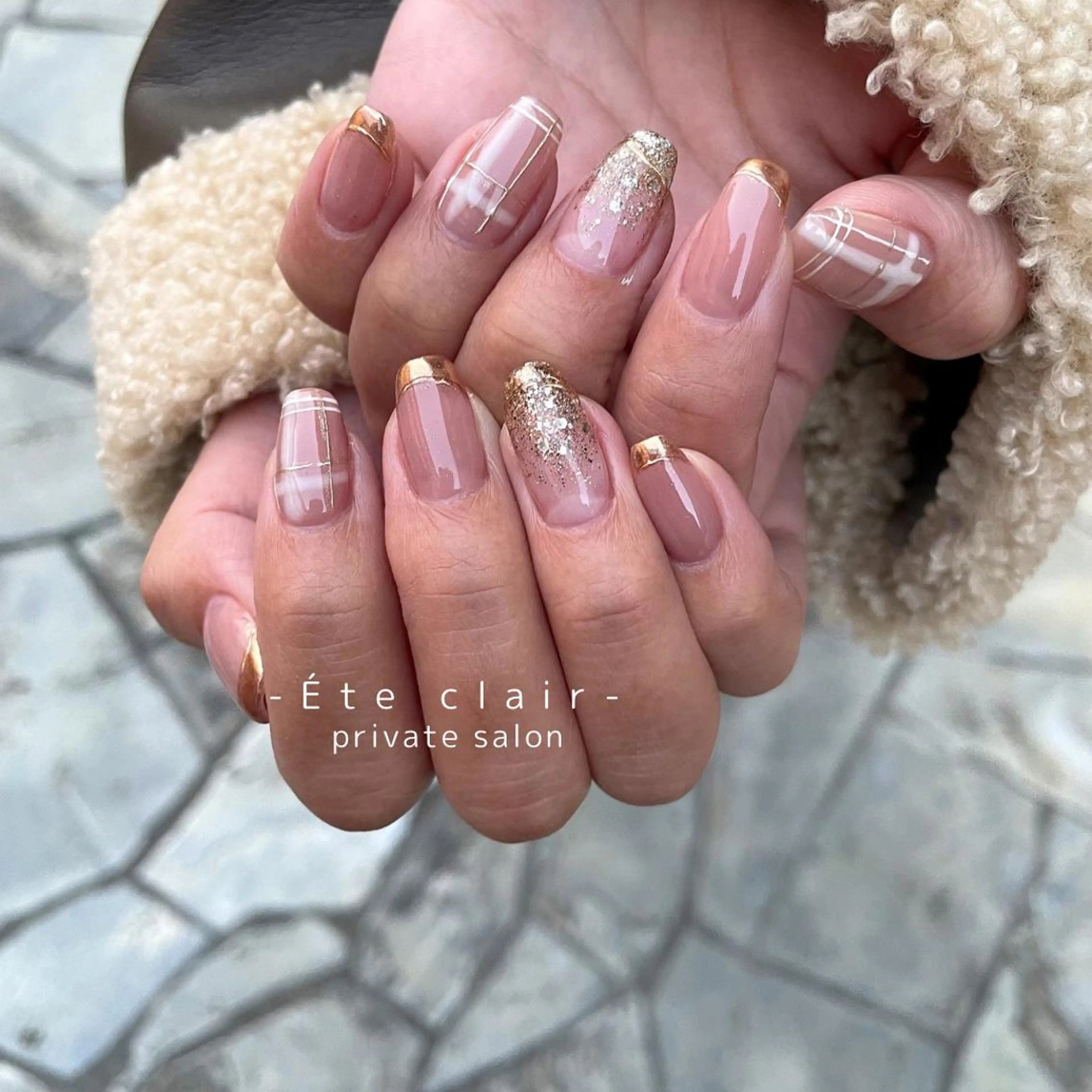ネイル フットネイル ジェルネイル マグネットネイル ニュアンスネイル パラジェル Ète clair エテクレールのネイルデザイン