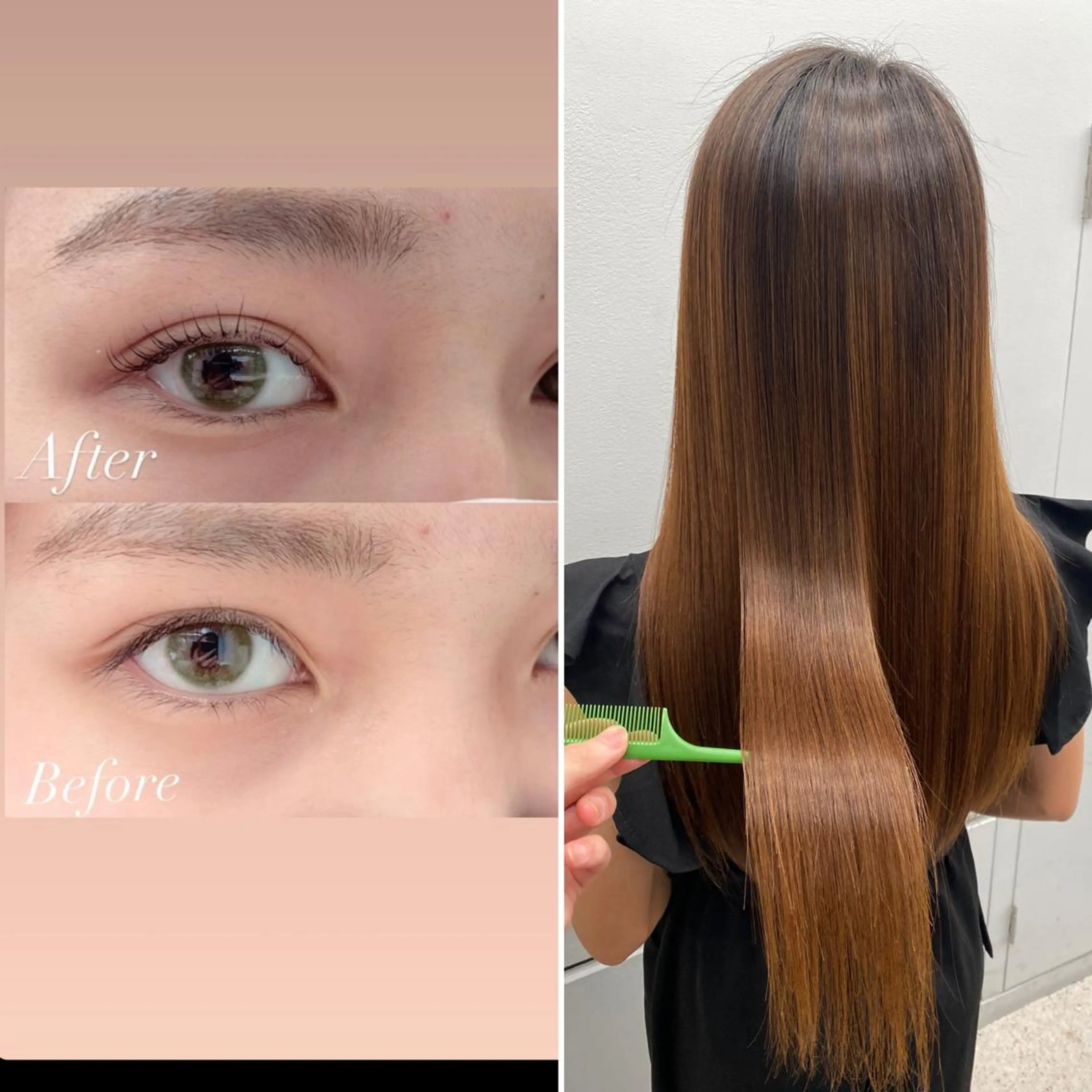 ロング マツエク・マツパ 京都レイヤーカット/ 縮毛矯正/羽柴りくのヘアスタイル