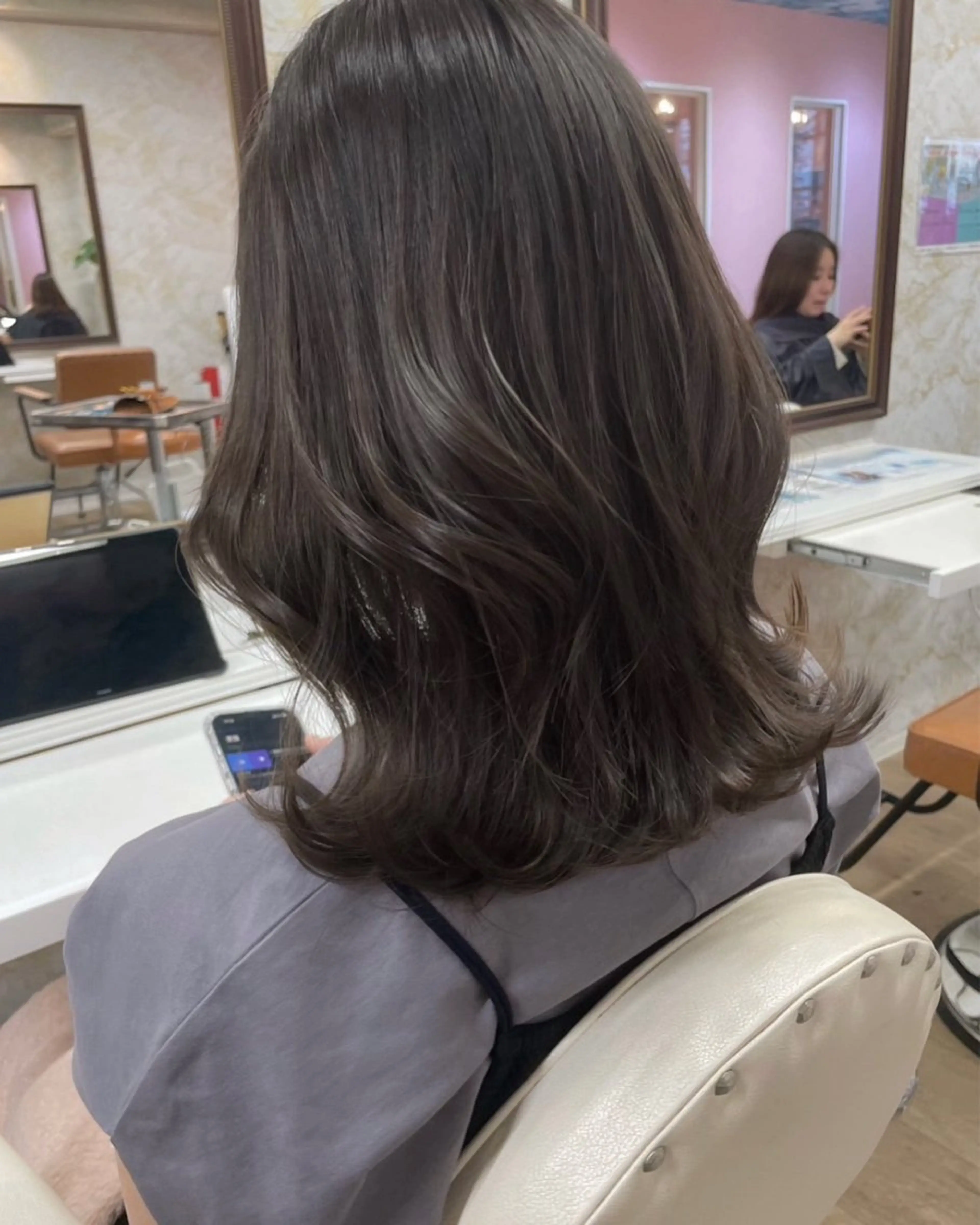 セミロング 梅田/韓国ヘア /アレンジ/manaのヘアスタイル