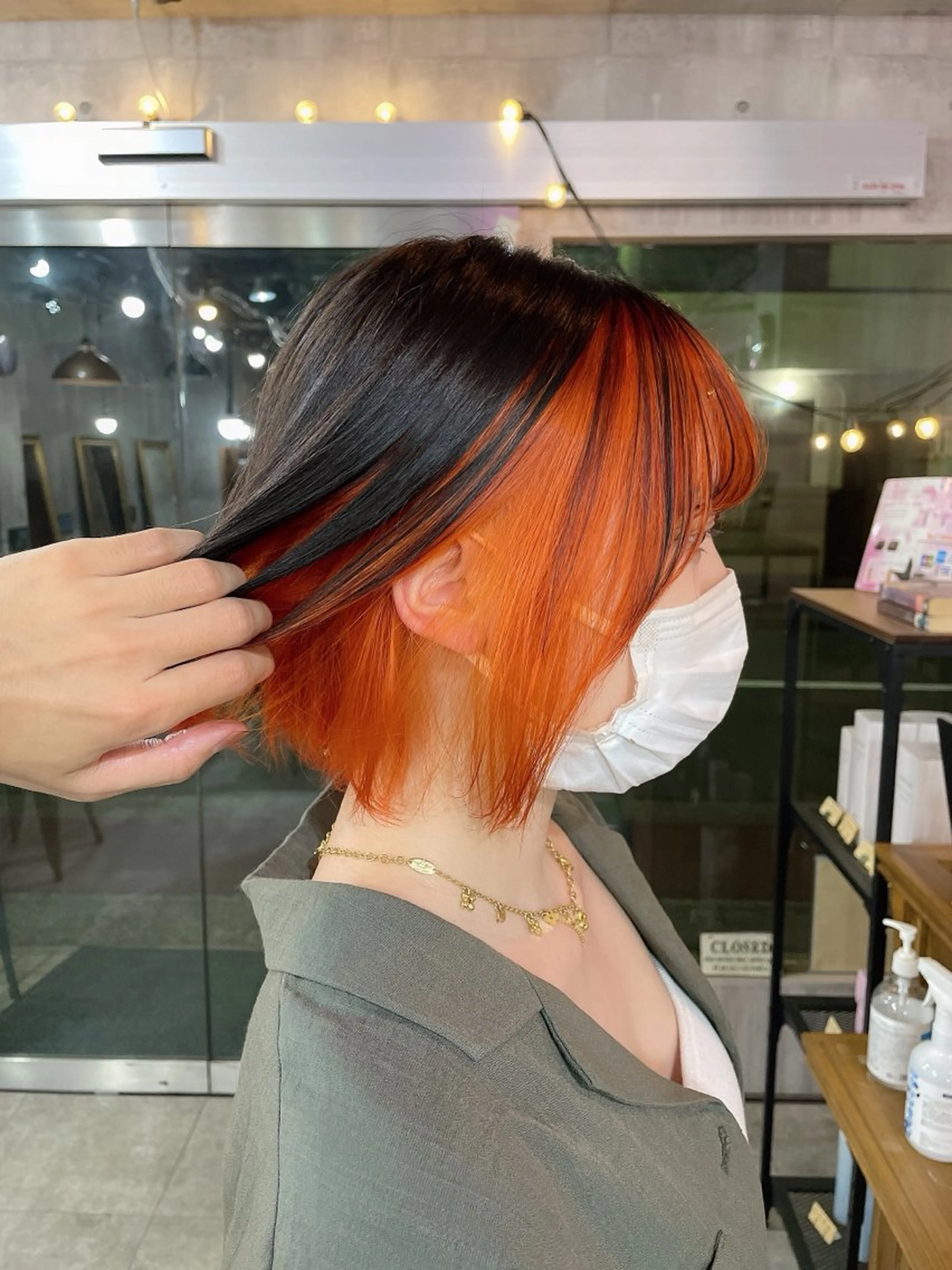 【初回】全体カラー+インナーブリーチ+インナーカラーの写真