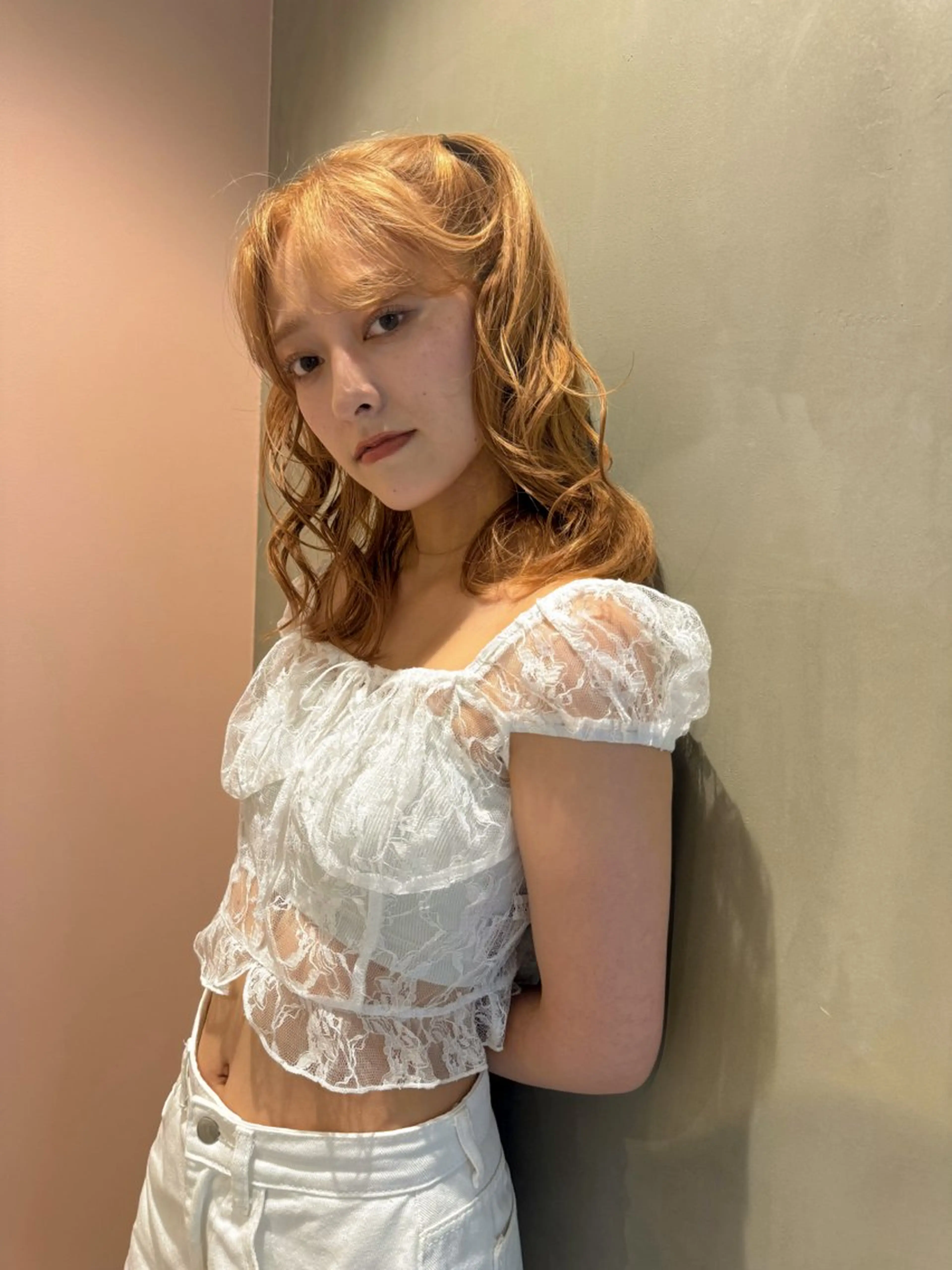 セミロング カラー ブリーチ 🍈yurina 福岡/パーマ🍈のヘアスタイル