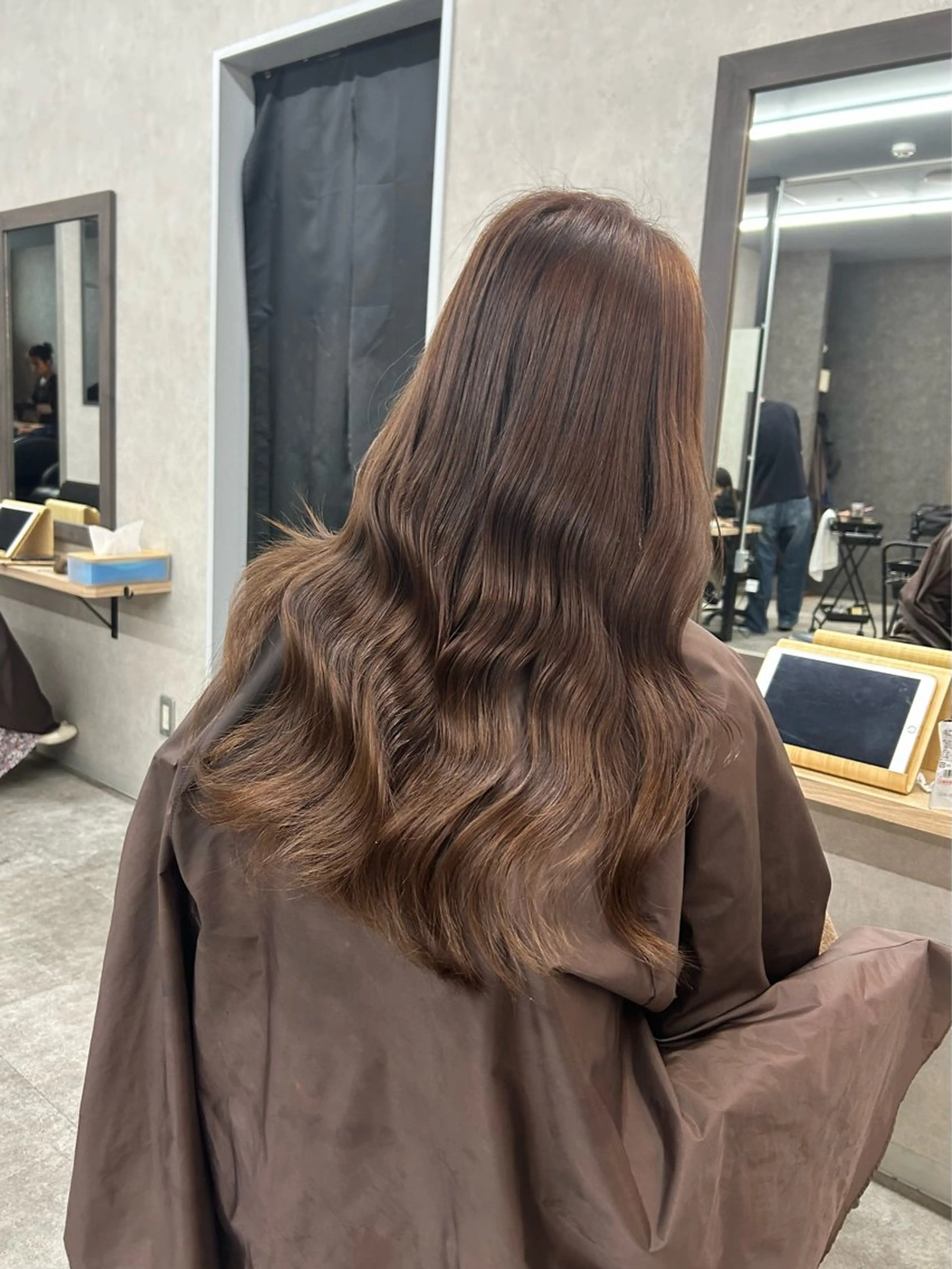 ロング カラー カット ヘアカラー トリートメント いなみね はるきのヘアスタイル