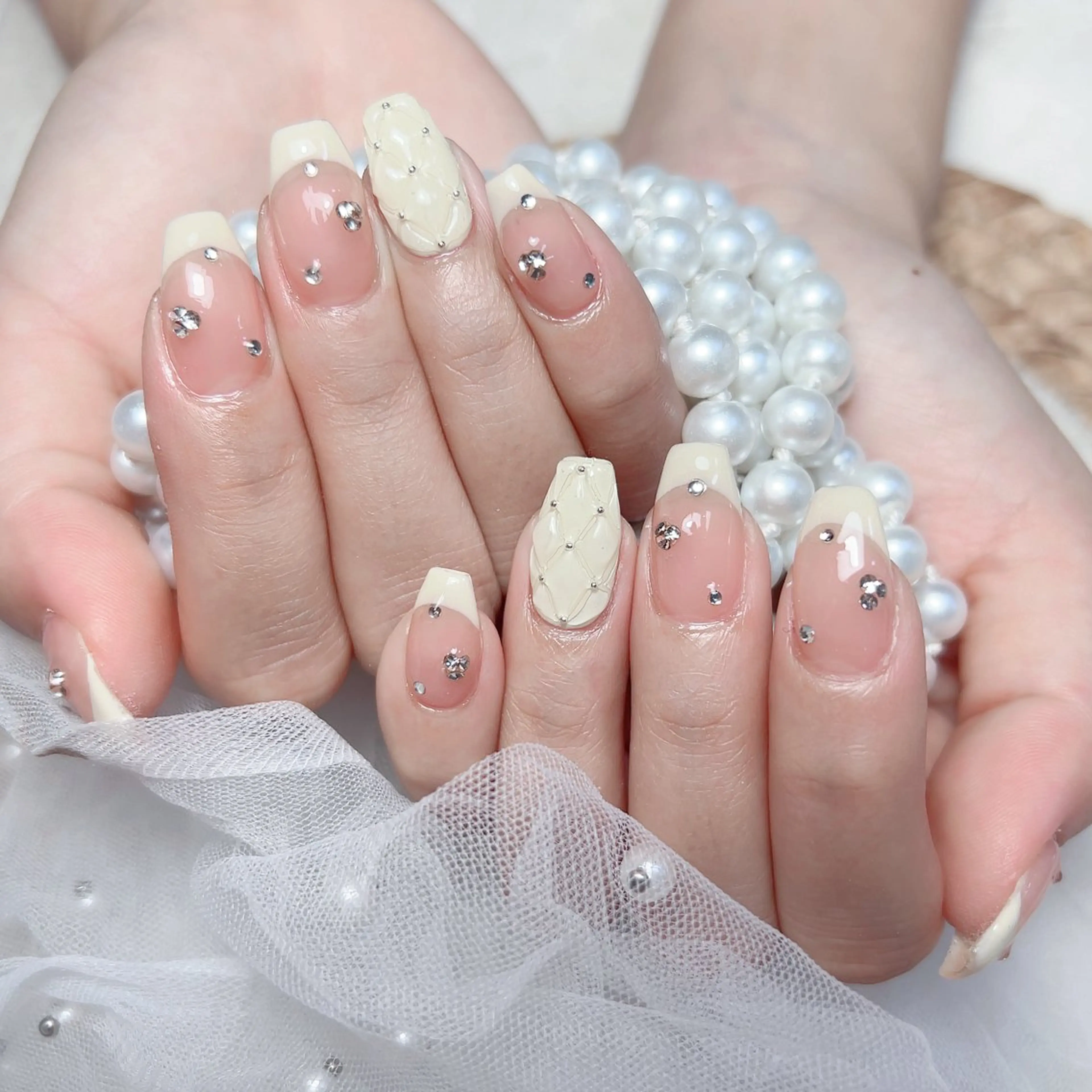 ネイル ハンドネイル M🌷nail 長さだし専門店のネイルデザイン