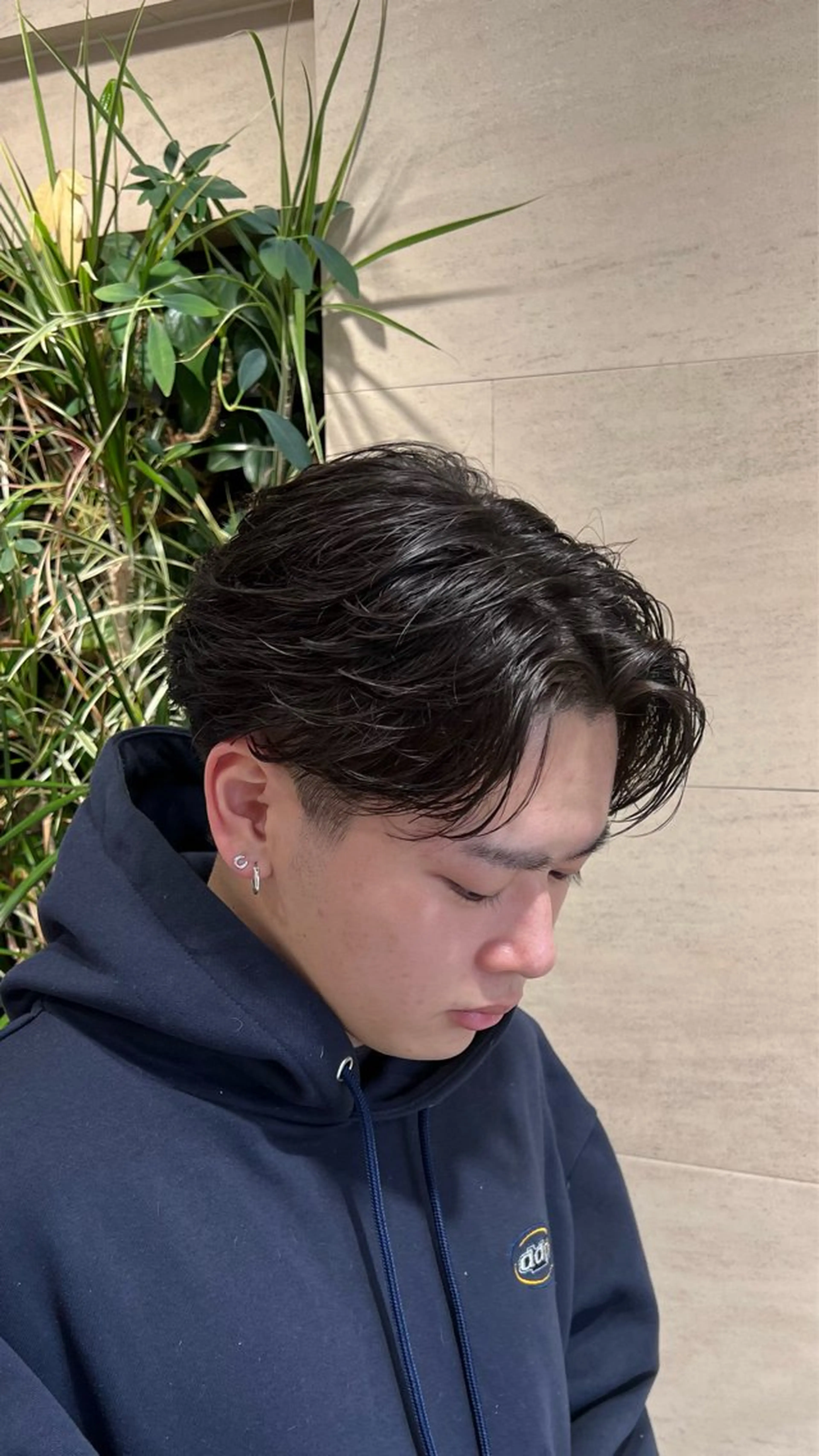 メンズ カット パーマ シールエクステ/メン ズパーマ/鎌倉/ユウのヘアスタイル